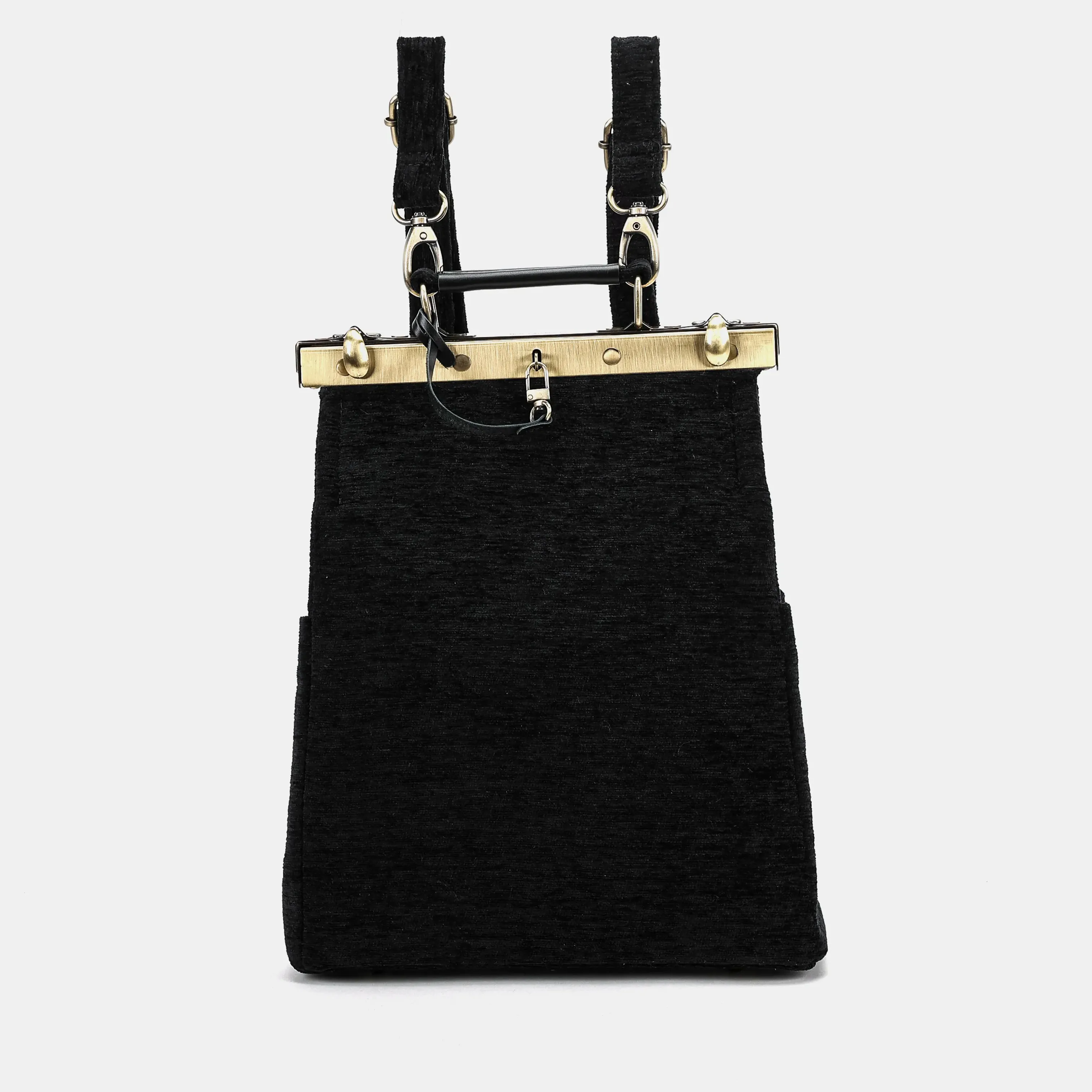 Solid Black Helena Carpet Backpack Gladstone Bag