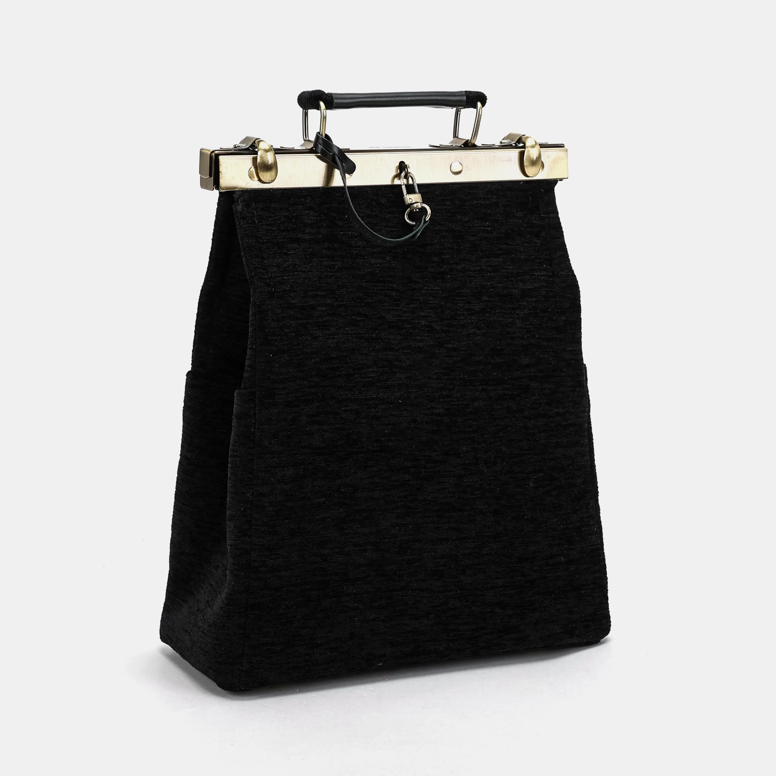 Solid Black Helena Carpet Backpack Gladstone Bag - Image 4