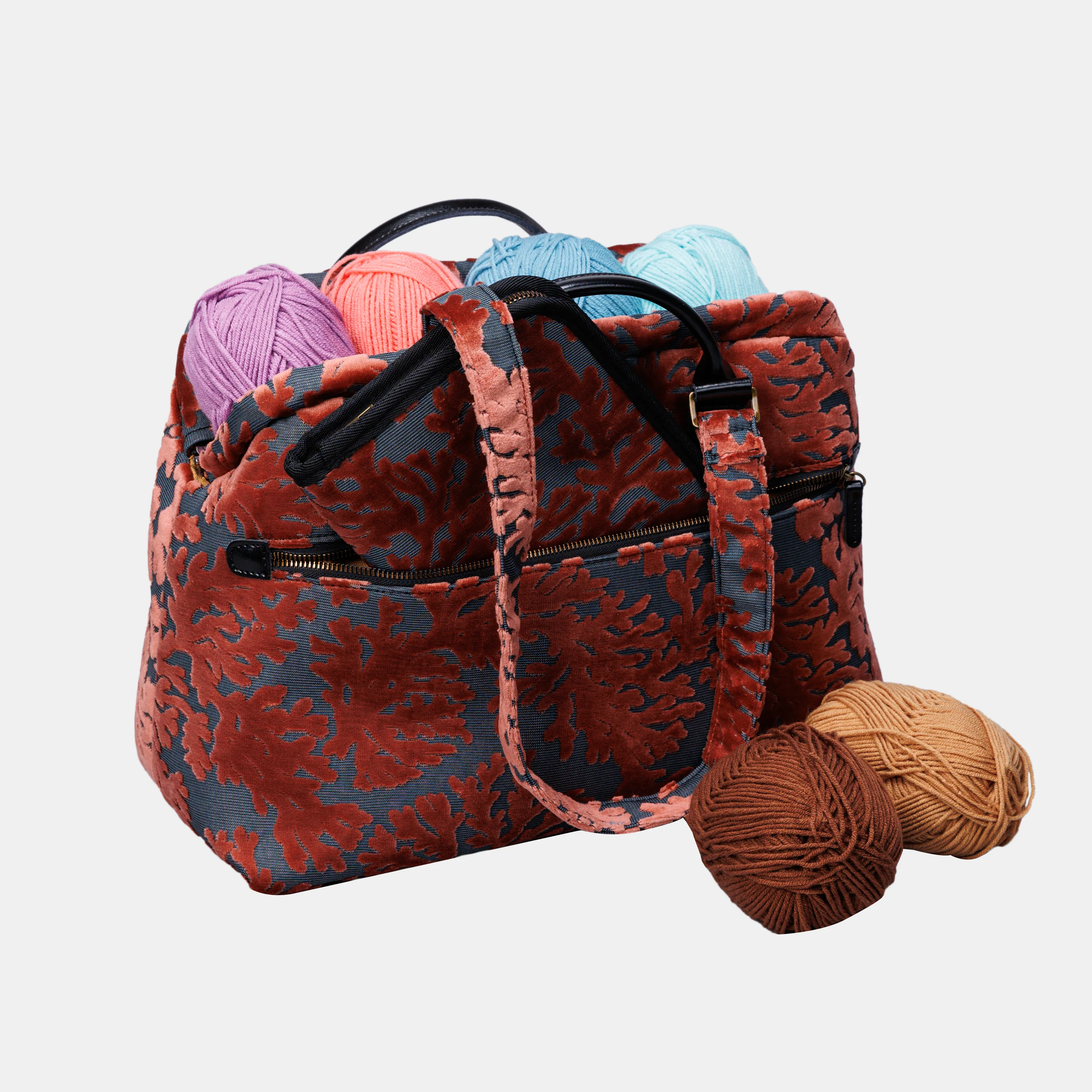 St Tropez Scuba Coral Knitting Project Bag - Image 11