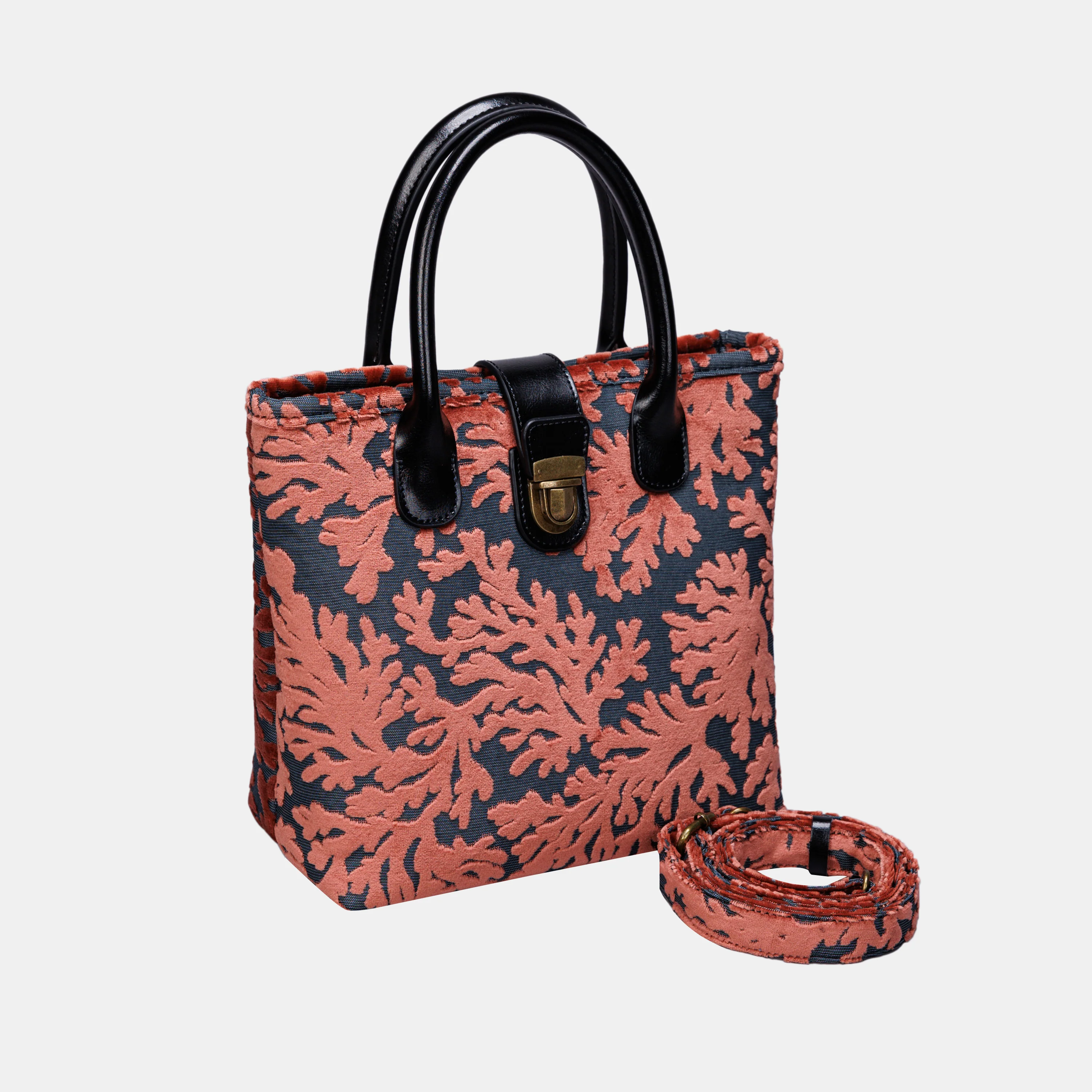 St Tropez Scuba Coral Tuck Lock Carpet Satchel - Image 2