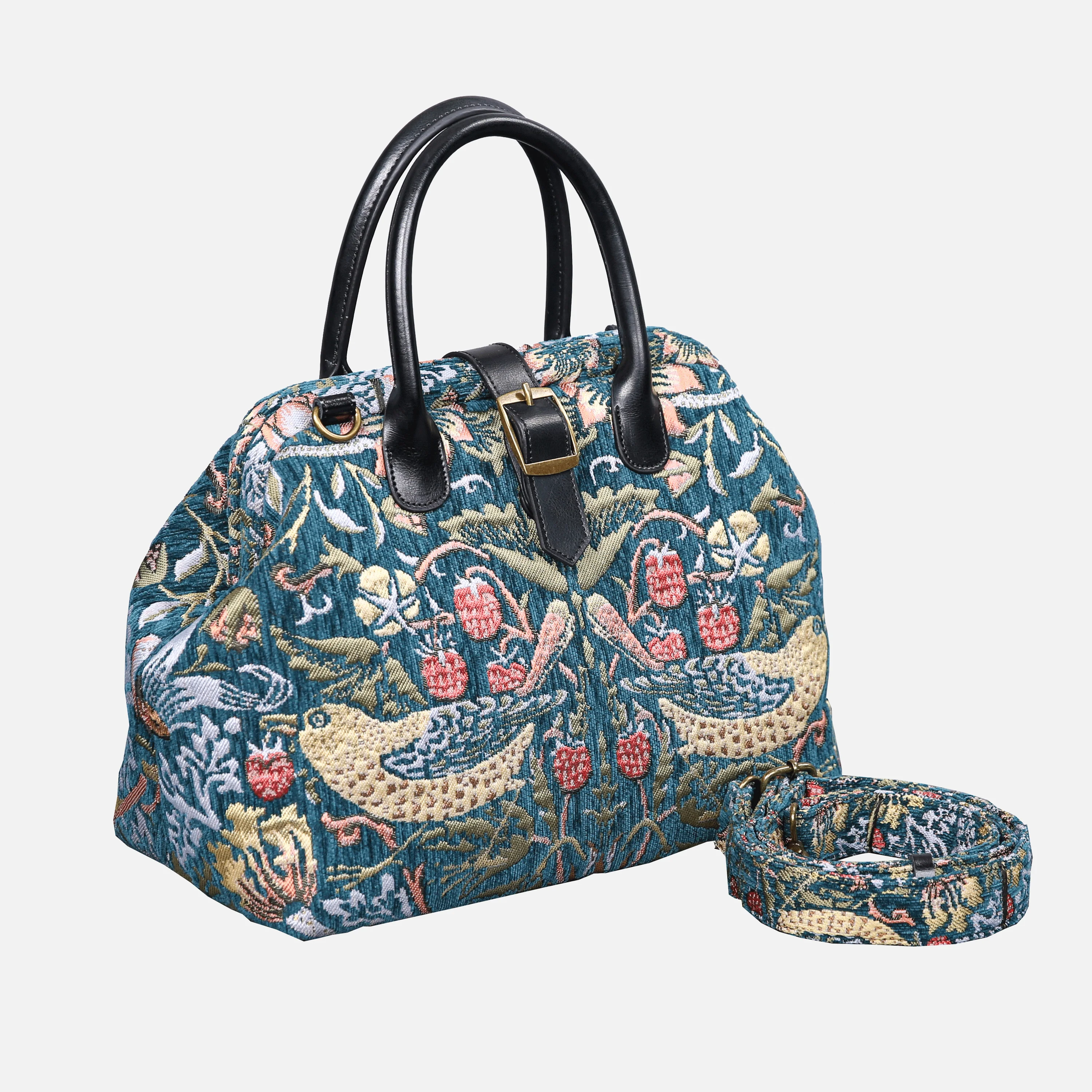 William Morris Strawberry Thief Carpet Handbag Purse - Image 2