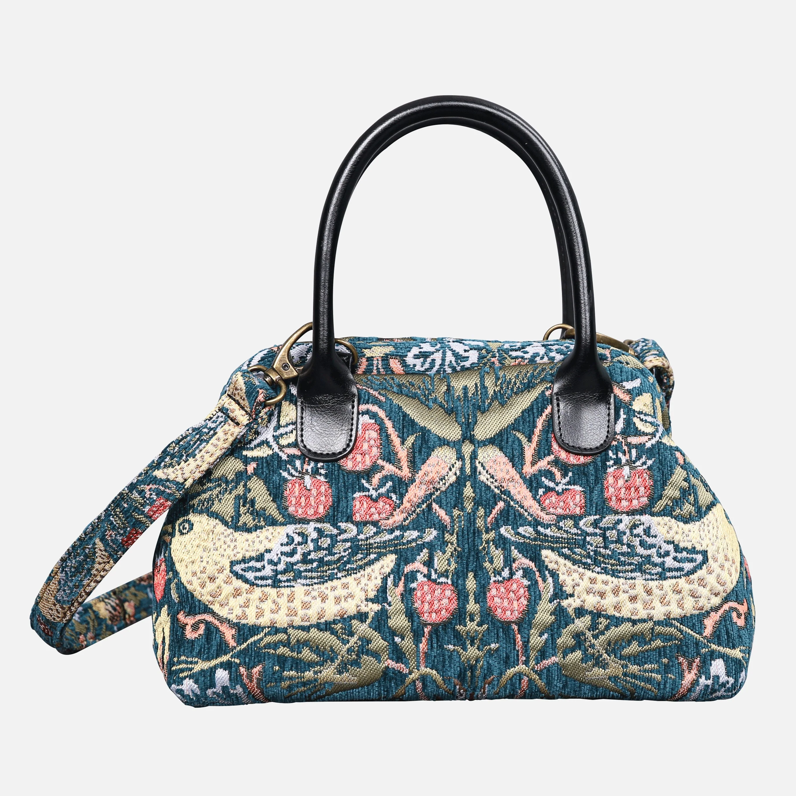 William Morris Strawberry Thief Carpet Satchel