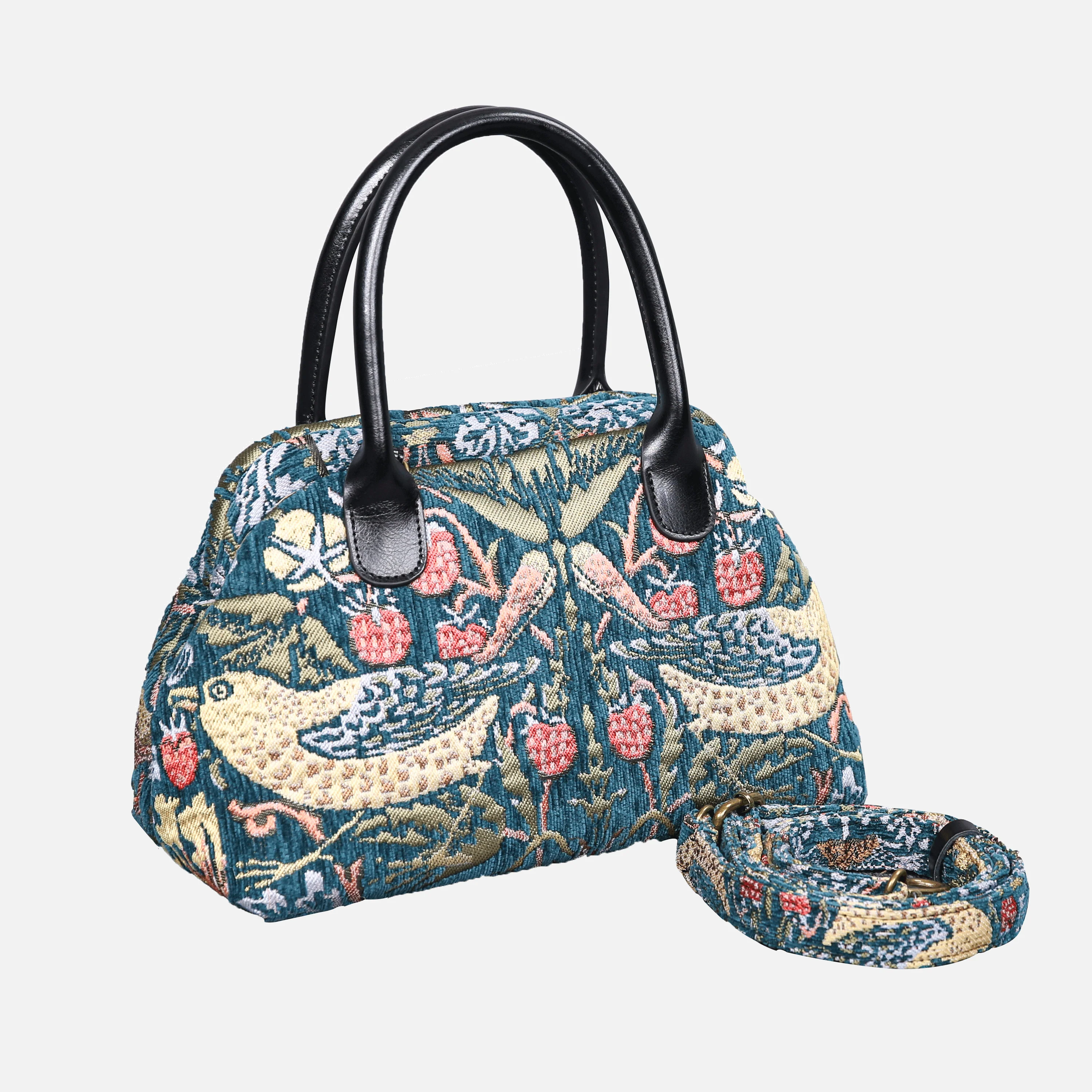 William Morris Strawberry Thief Carpet Satchel - Image 2