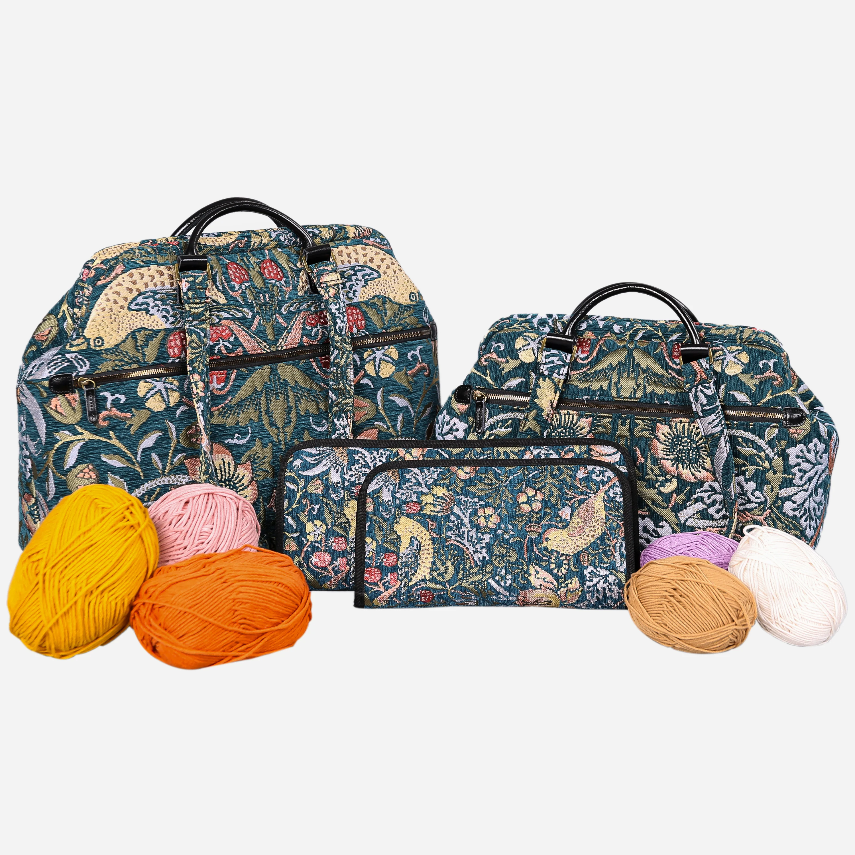 William Morris Strawberry Thief Knitting Project Bag - Image 4