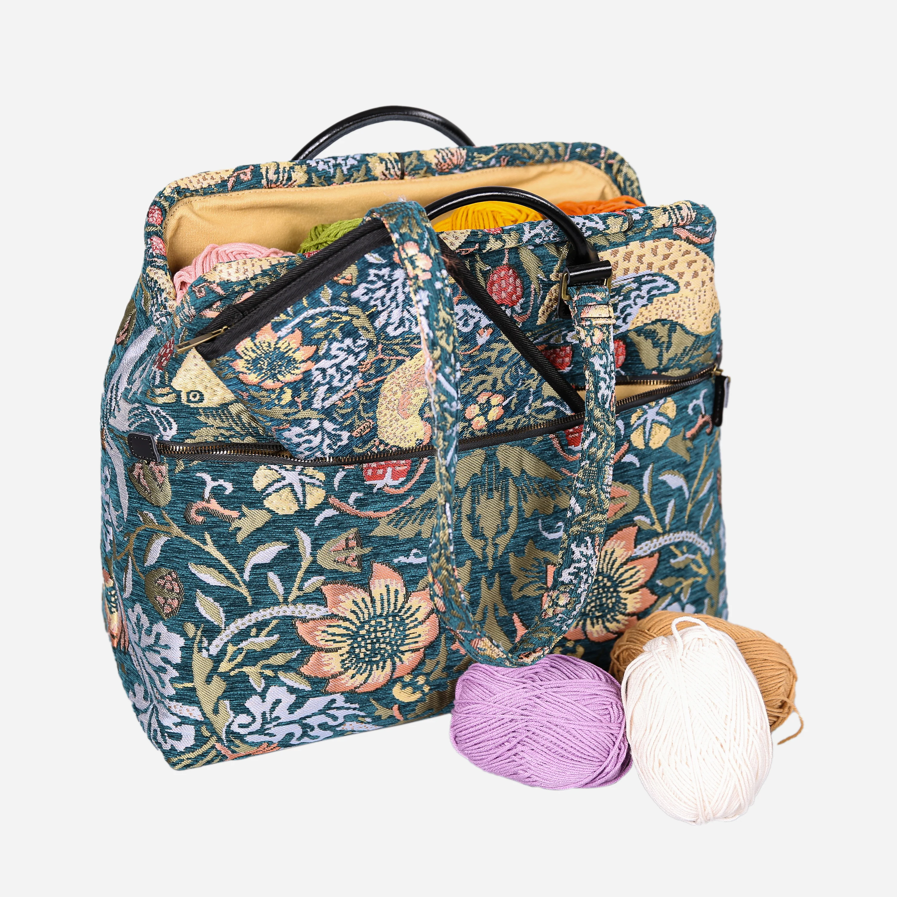 William Morris Strawberry Thief Knitting Project Bag - Image 5