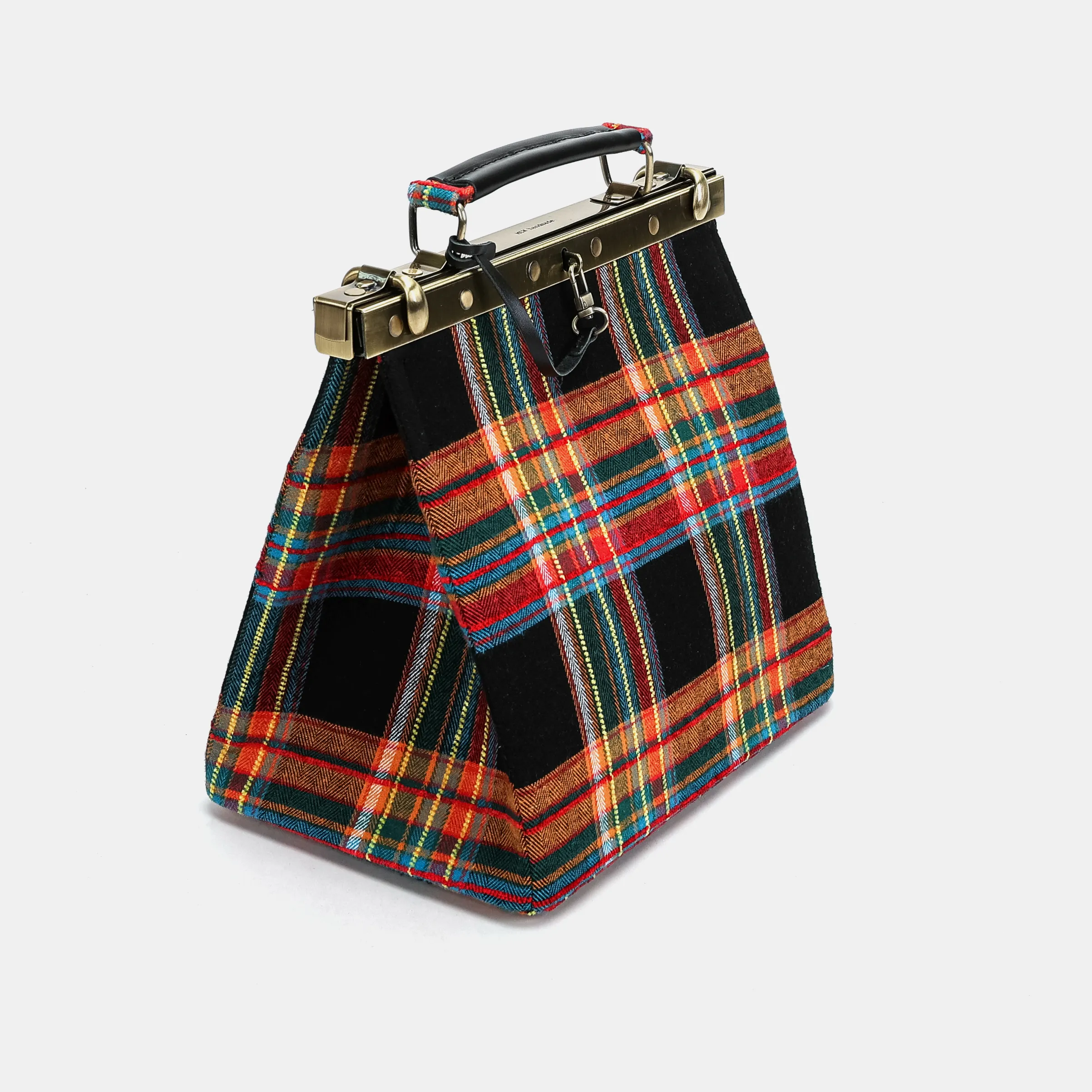 Tartan Stewart Black Cecile Carpet Purse Gladstone Bag - Image 4