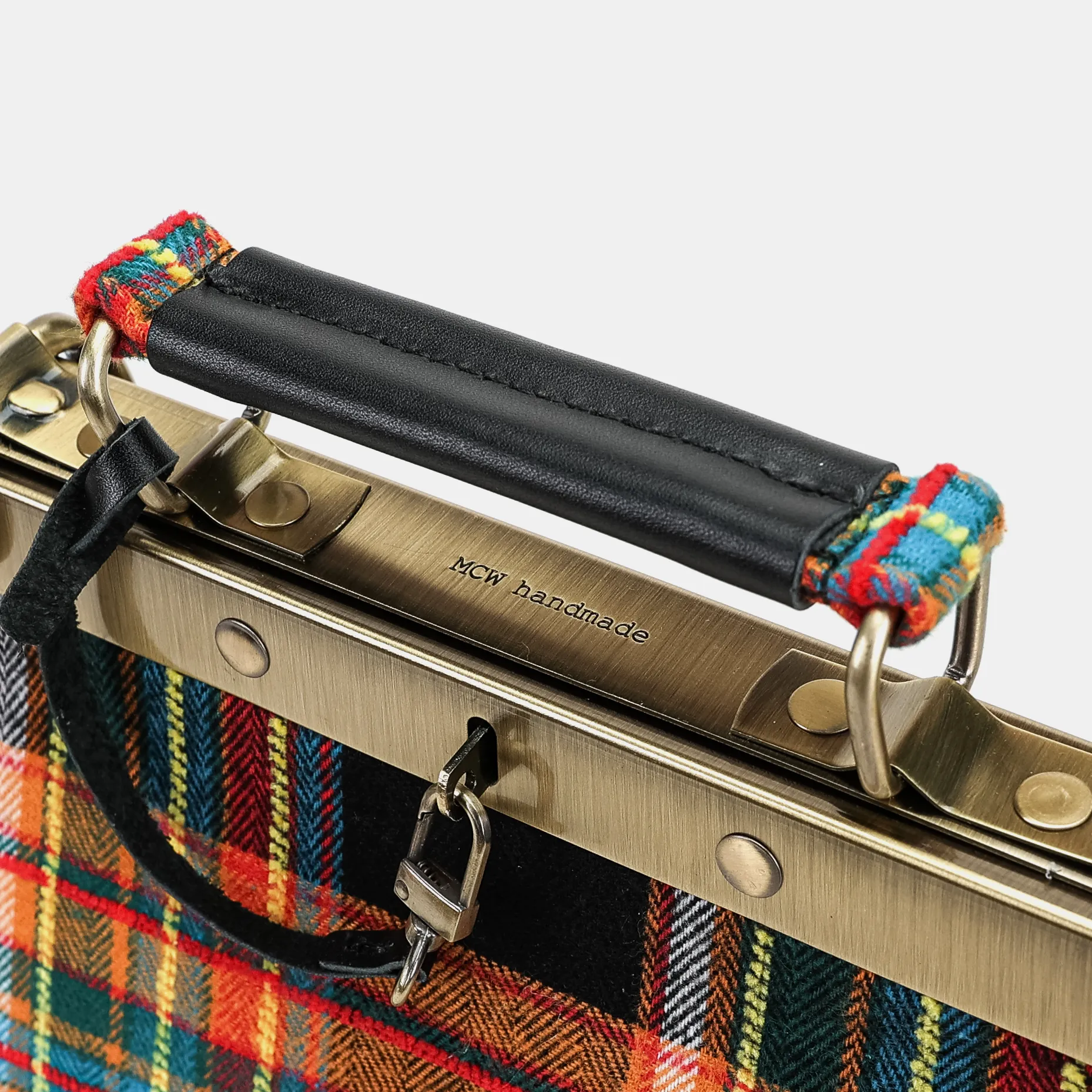 Tartan Stewart Black Helena Carpet Backpack Gladstone Bag - Image 7
