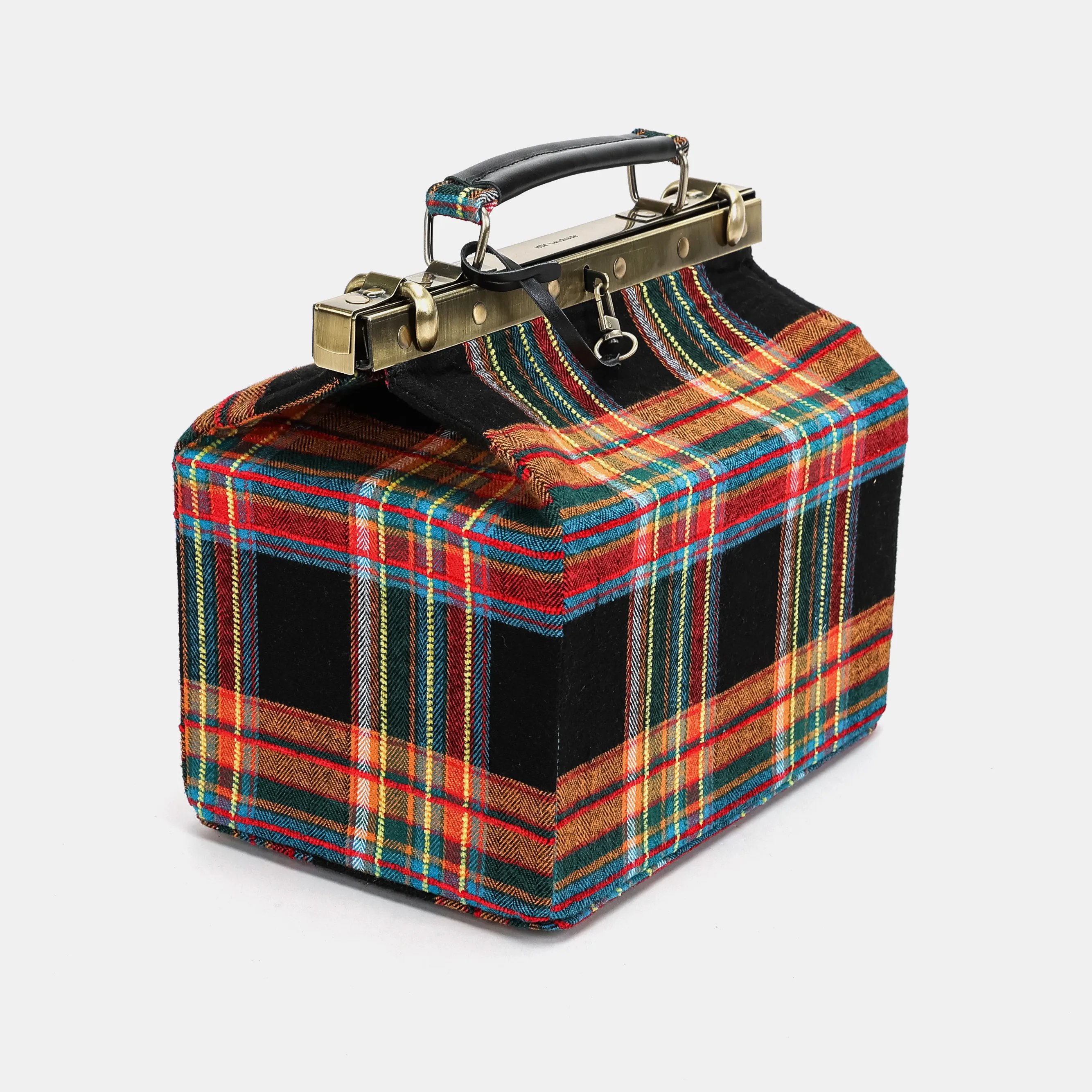 Tartan Stewart Black Vivienne Carpet Purse Gladstone Bag - Image 4