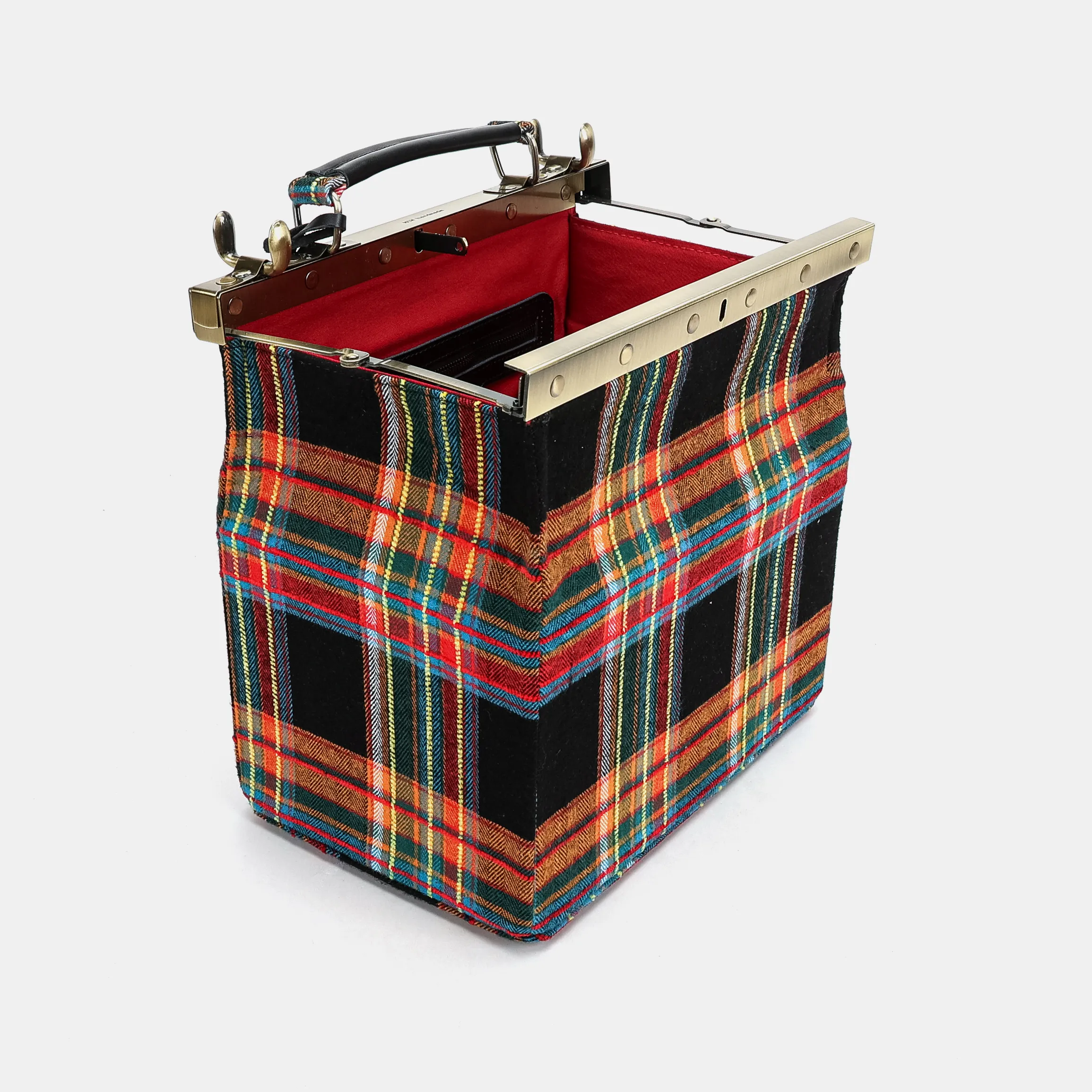 Tartan Stewart Black Vivienne Carpet Purse Gladstone Bag - Image 9