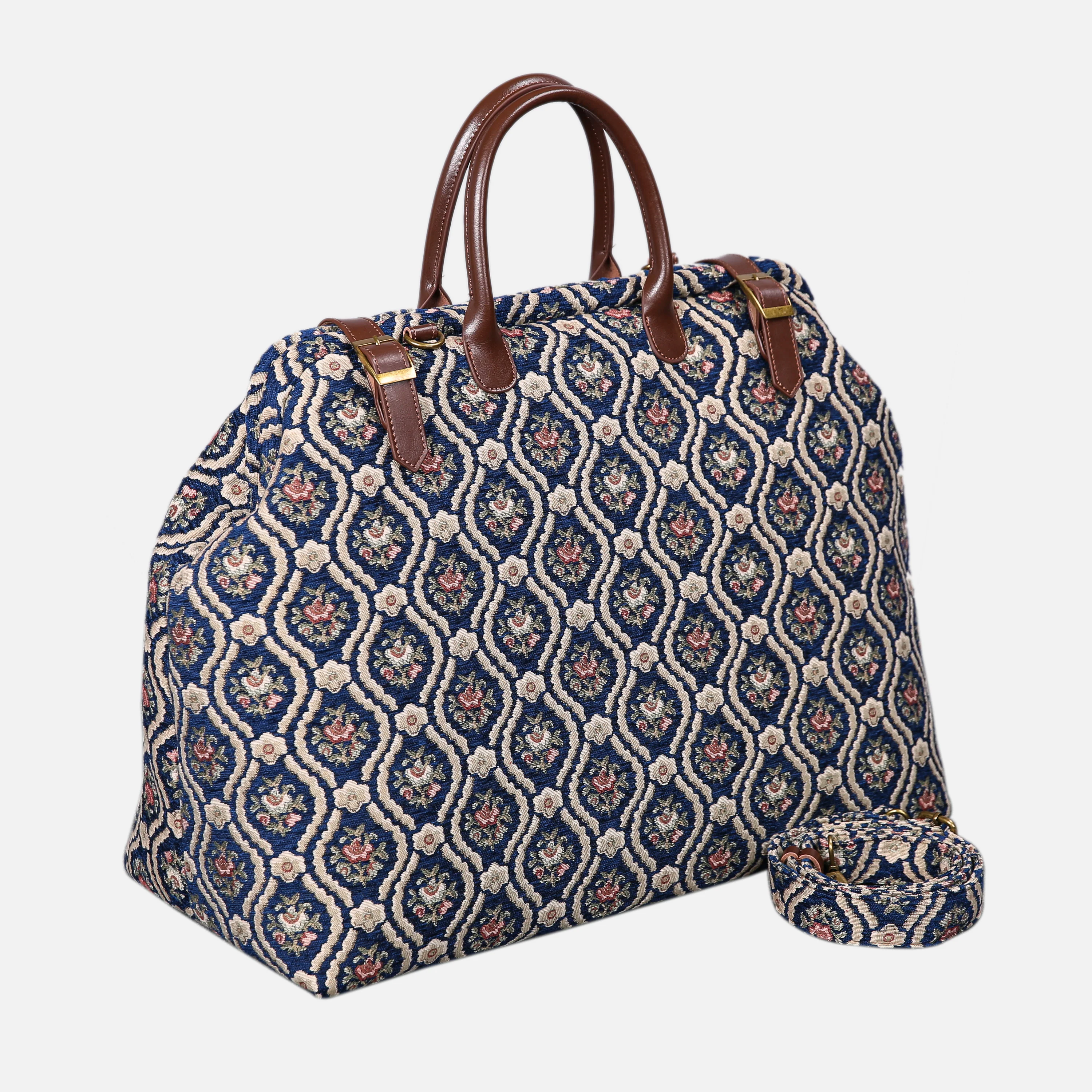 Traditional Blue Large Carpetbag - Image 2