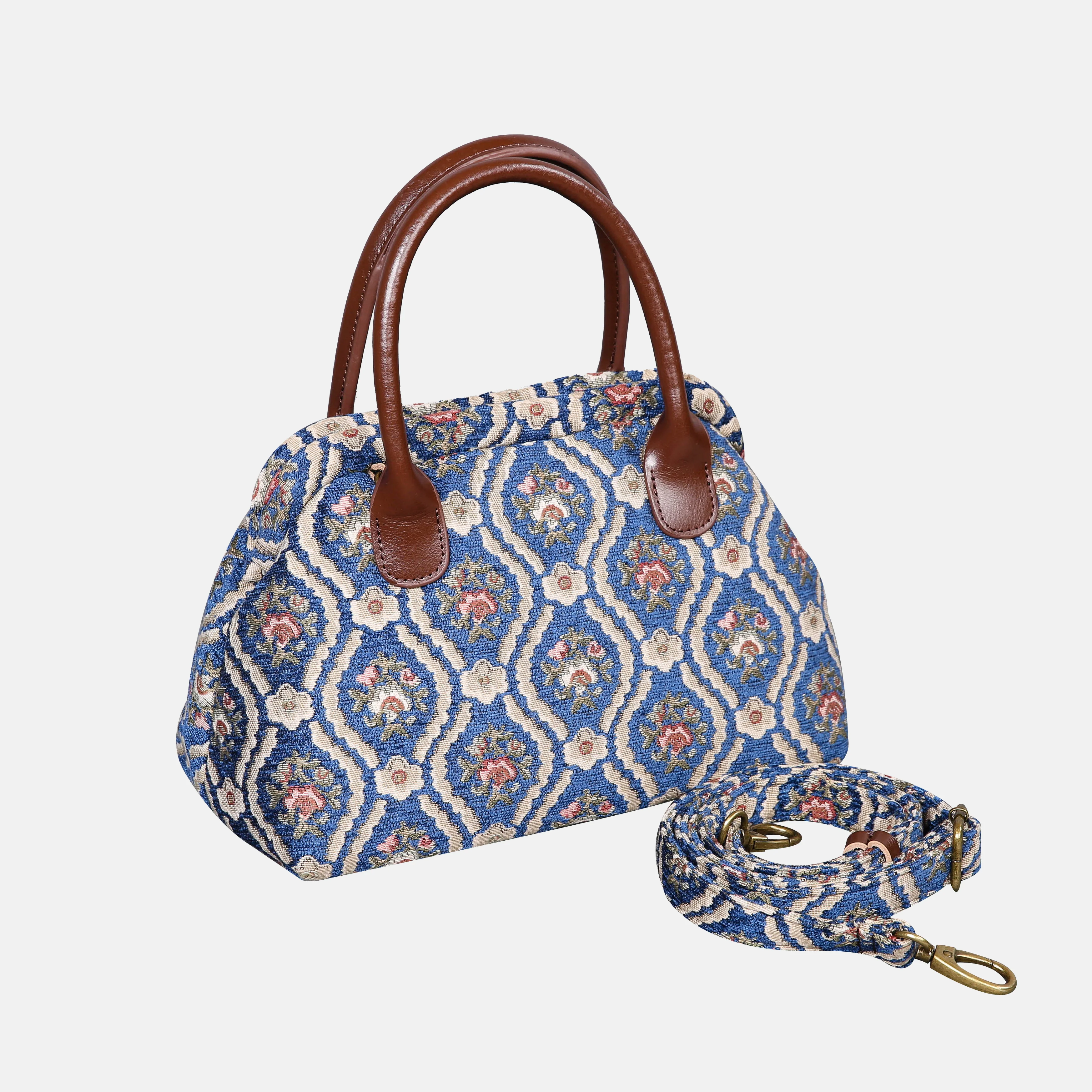 Traditional Blue Carpet Satchel - Image 2