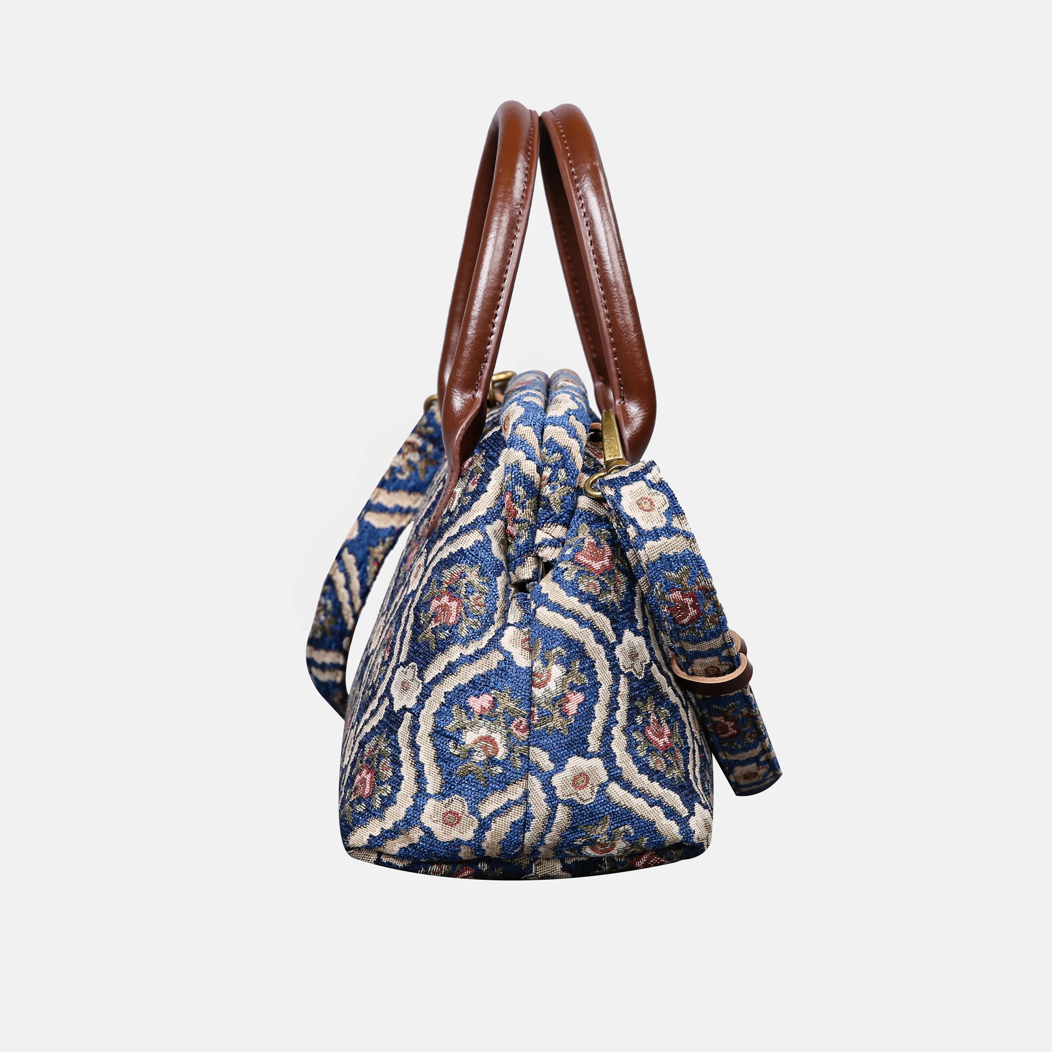 Traditional Blue Carpet Satchel - Image 3