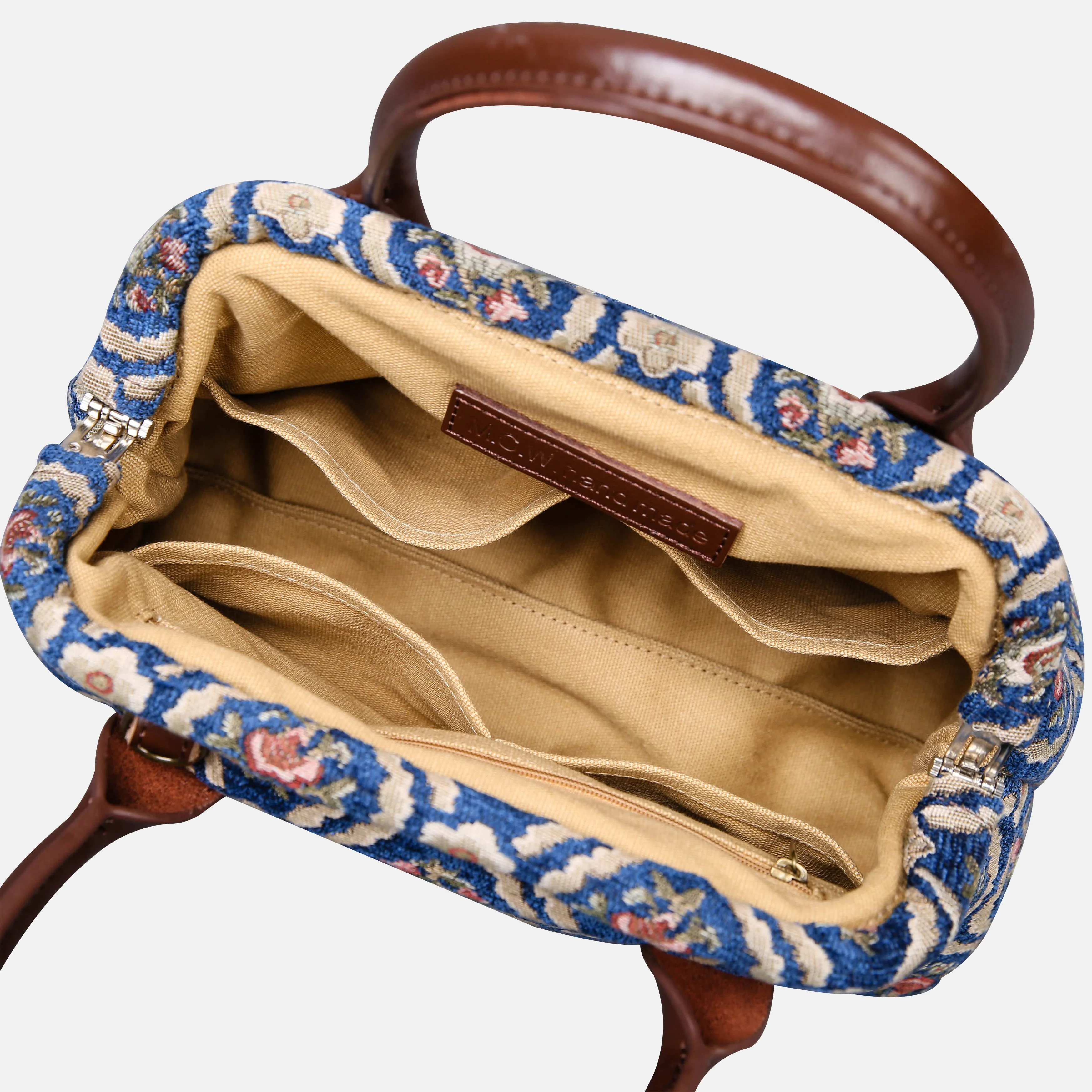 Traditional Blue Carpet Satchel - Image 4