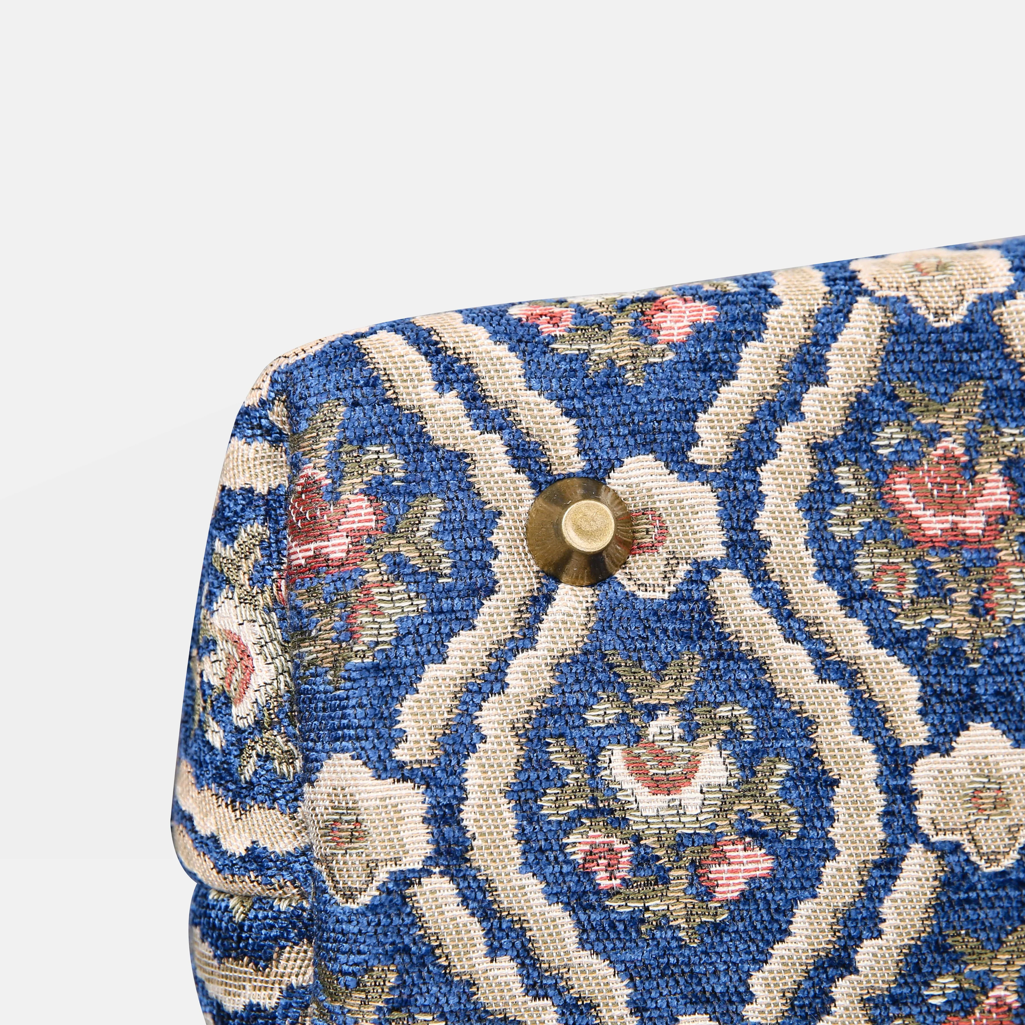 Traditional Blue Carpet Satchel - Image 6