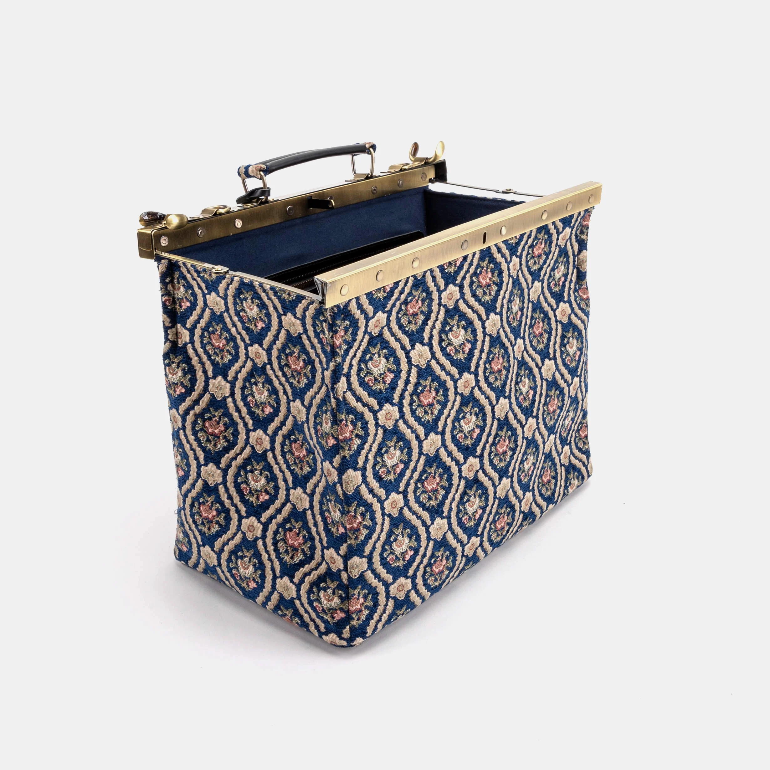 Traditional Blue Celine Carpet Gladstone Bag - Image 10