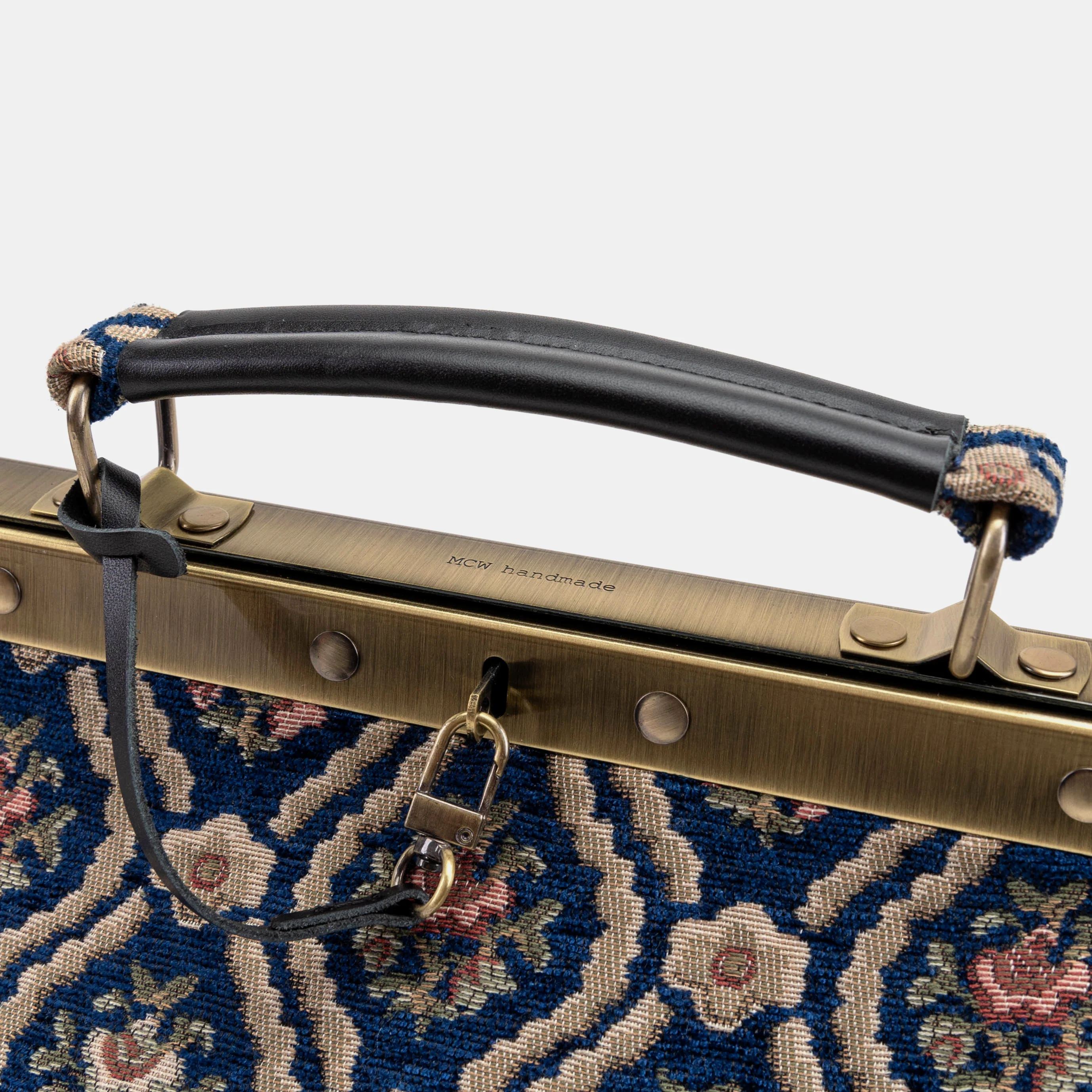 Traditional Blue Celine Carpet Gladstone Bag - Image 5