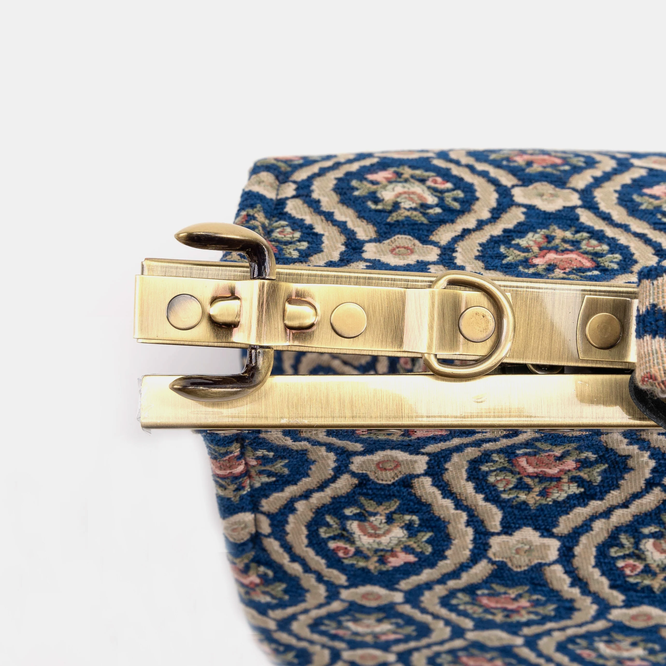 Traditional Blue Celine Carpet Gladstone Bag - Image 6