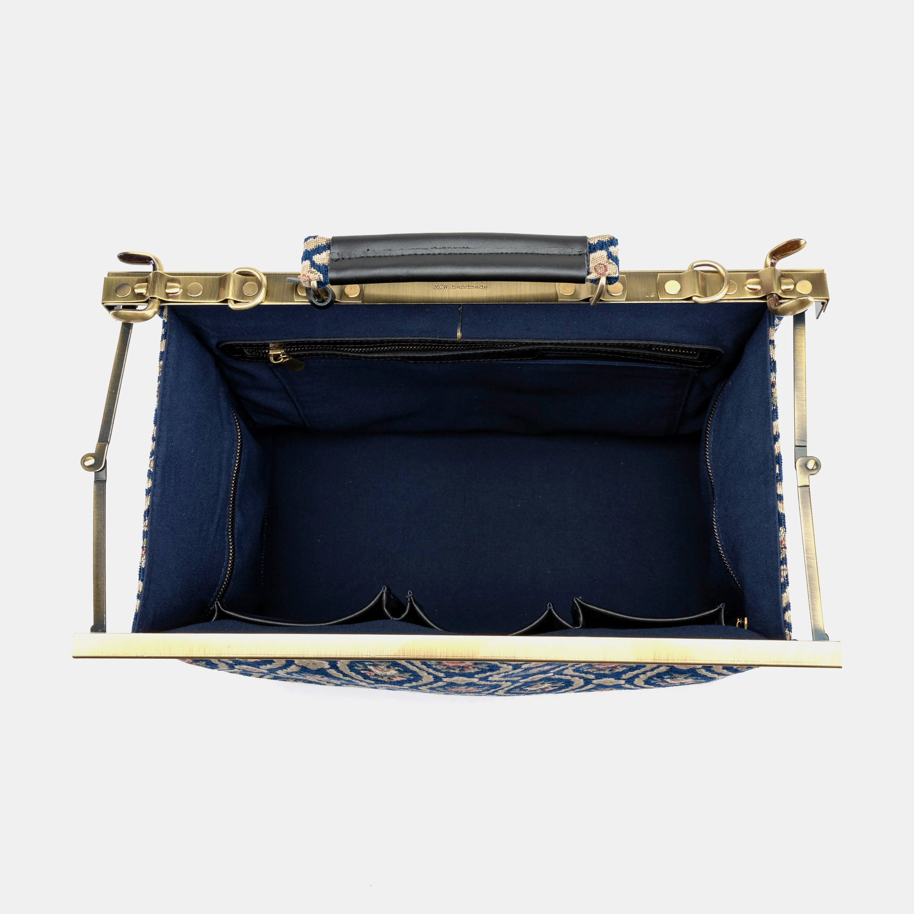 Traditional Blue Celine Carpet Gladstone Bag - Image 8