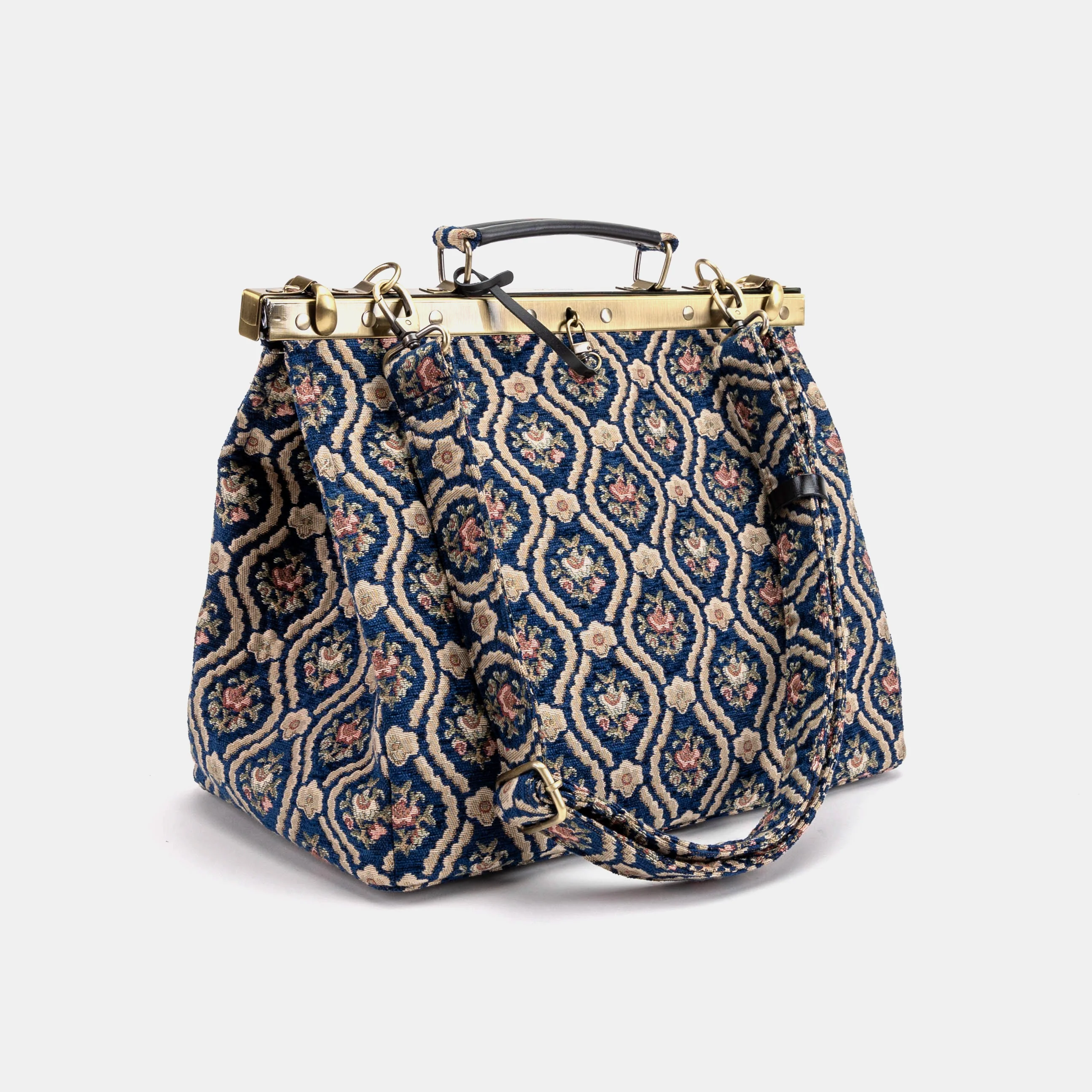Traditional Blue Celine Carpet Gladstone Bag - Image 9
