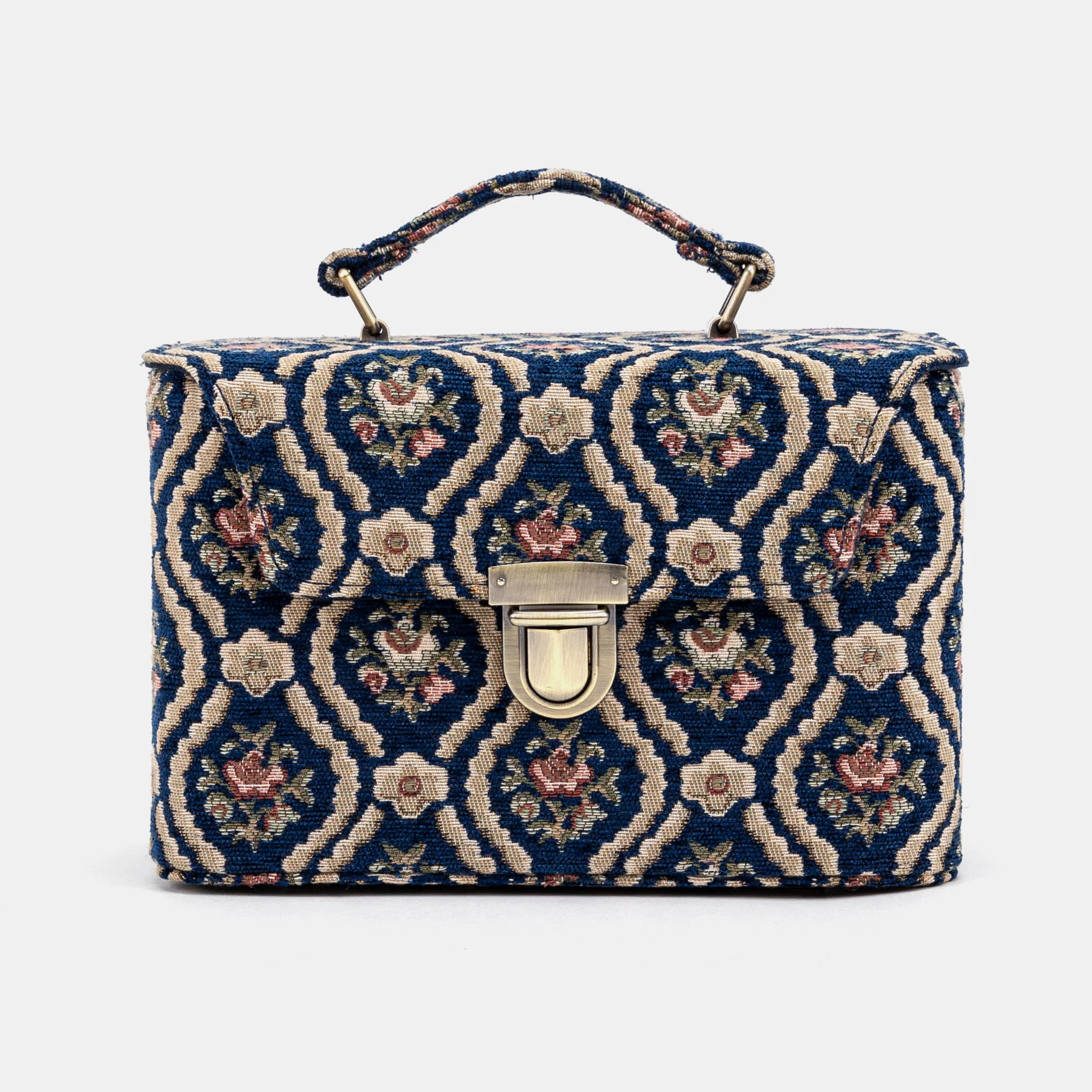 Traditional Blue Clara Medium Train Case Purse - Image 2