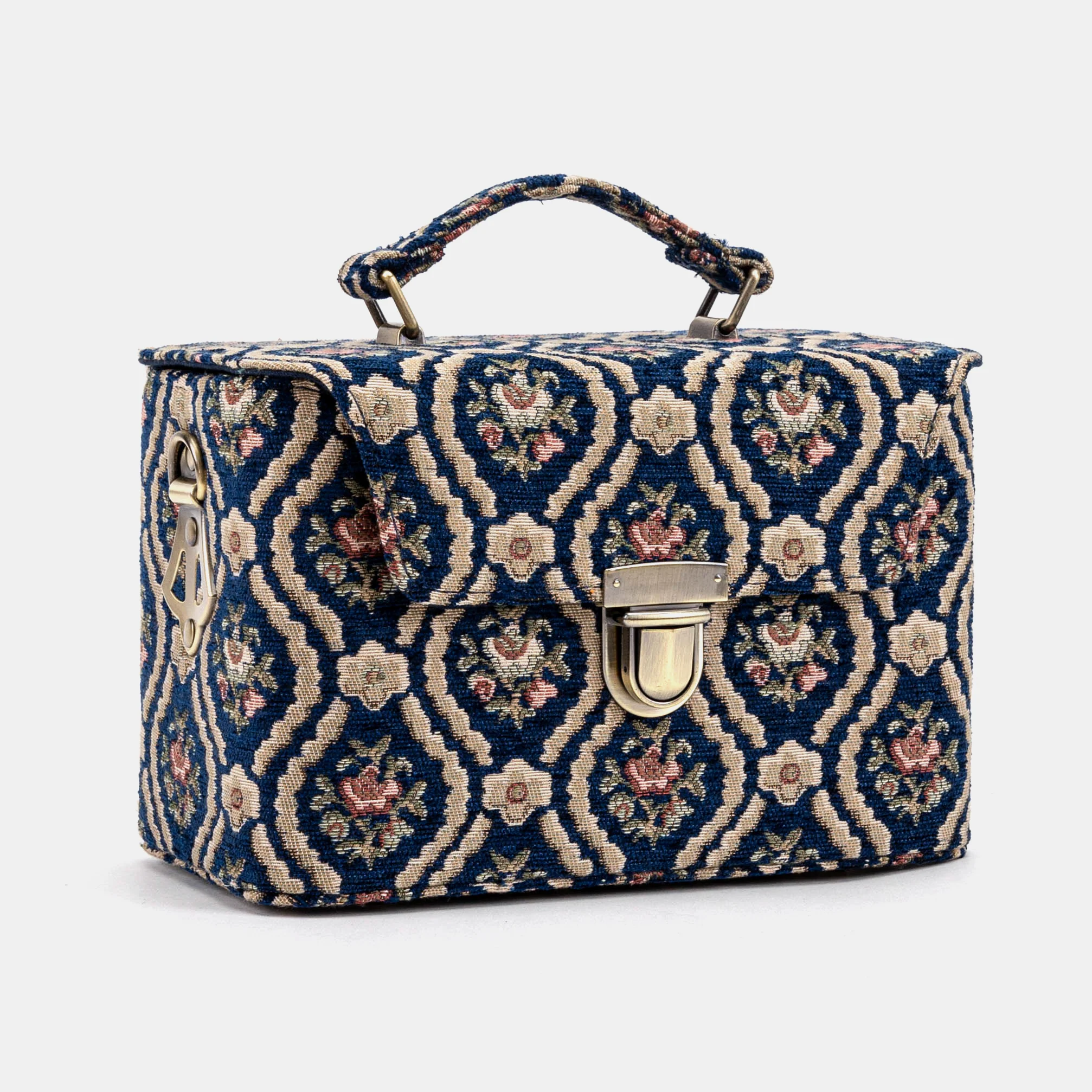 Traditional Blue Clara Medium Train Case Purse - Image 3