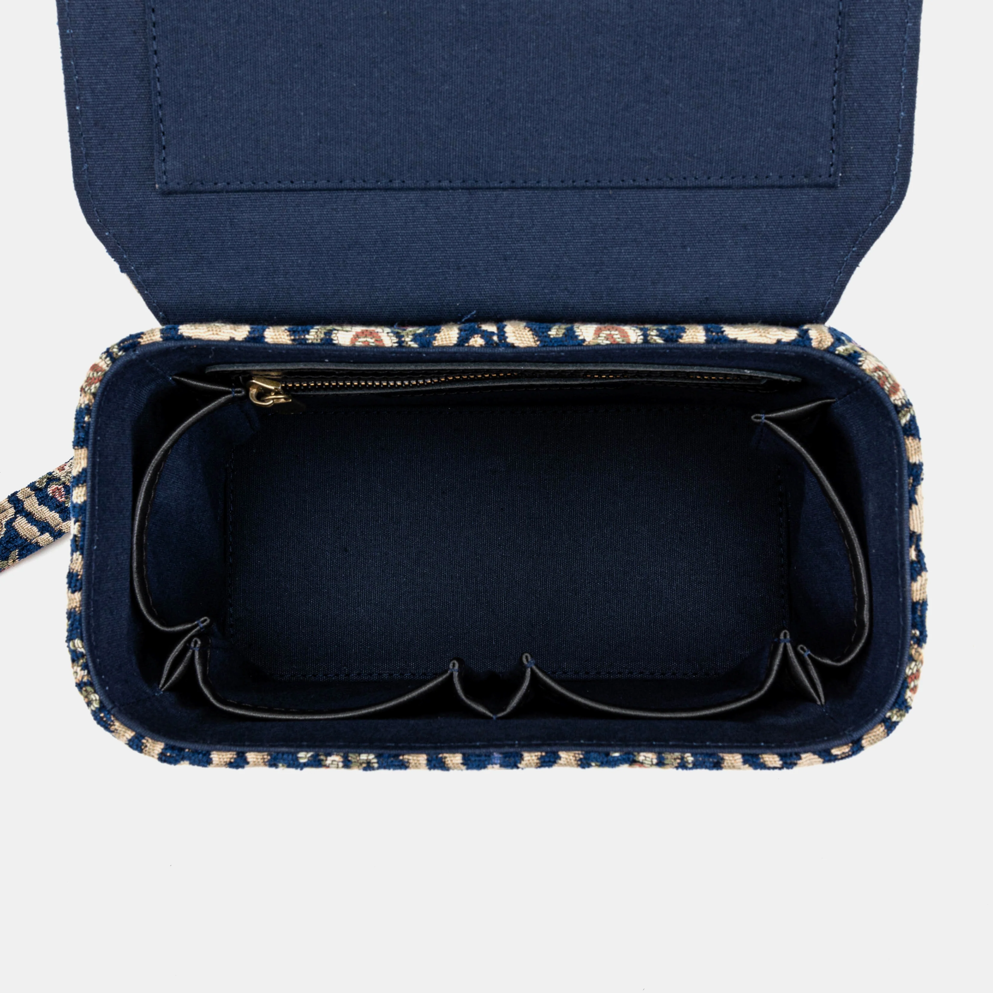 Traditional Blue Clara Medium Train Case Purse - Image 4