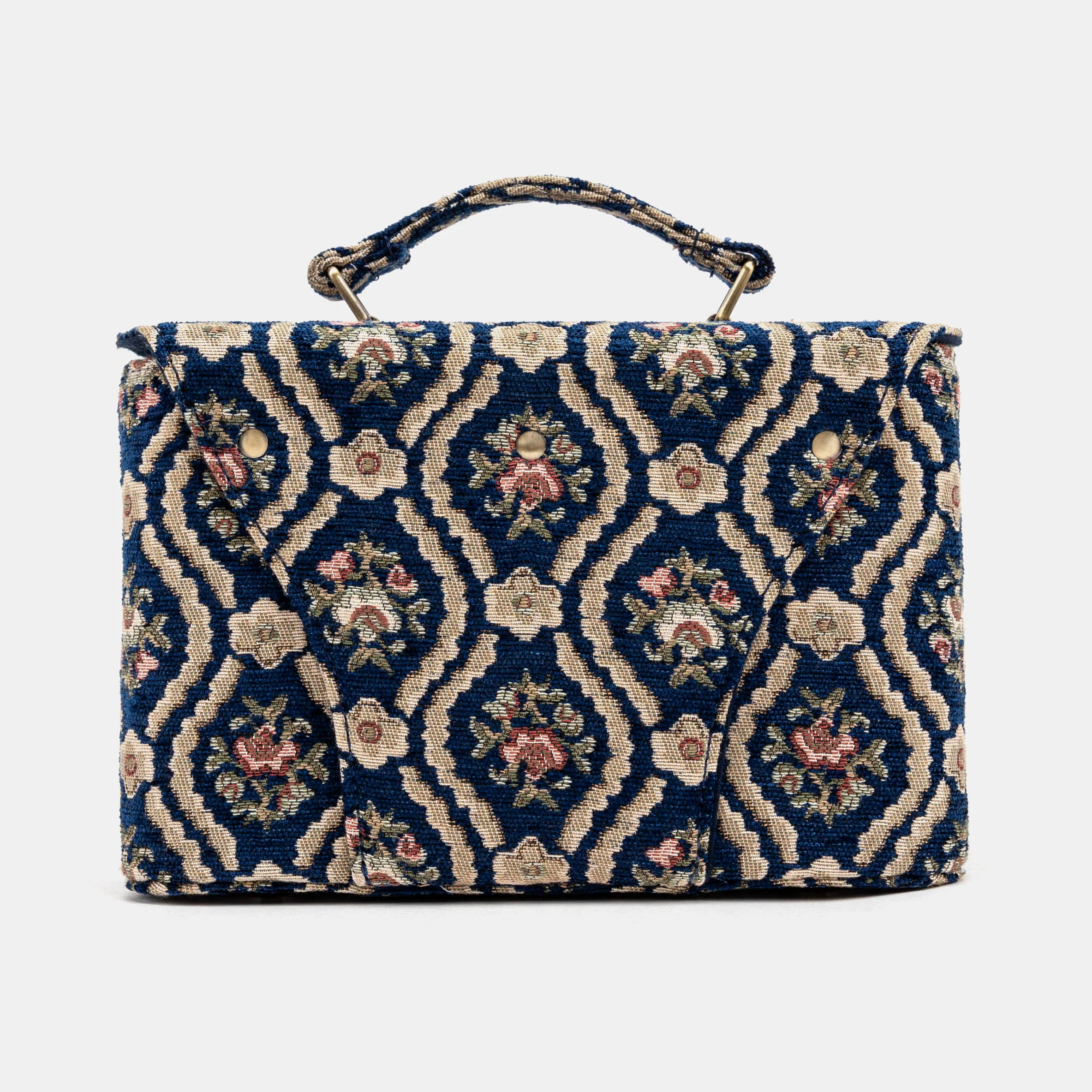 Traditional Blue Clara Medium Train Case Purse - Image 6