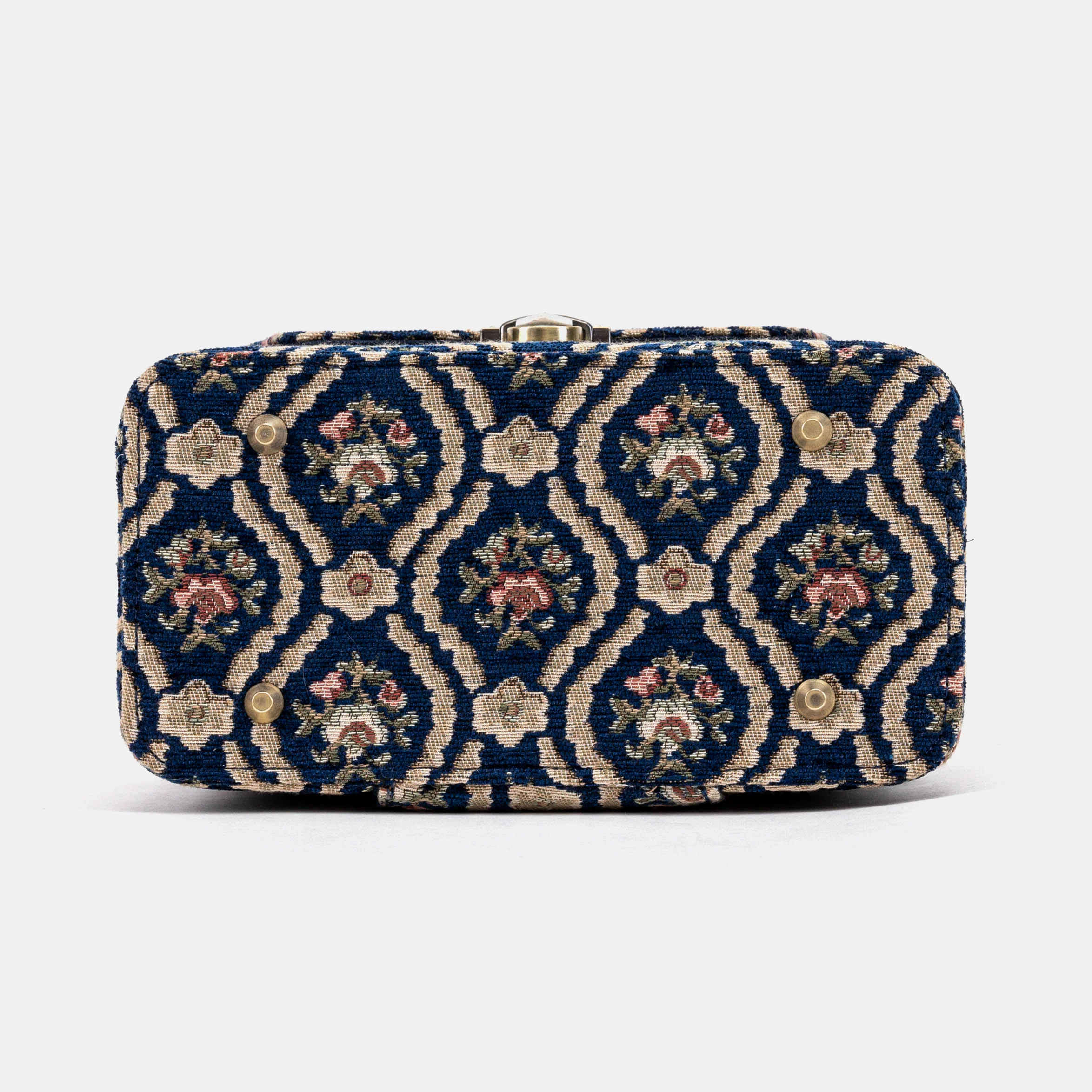 Traditional Blue Clara Medium Train Case Purse - Image 7