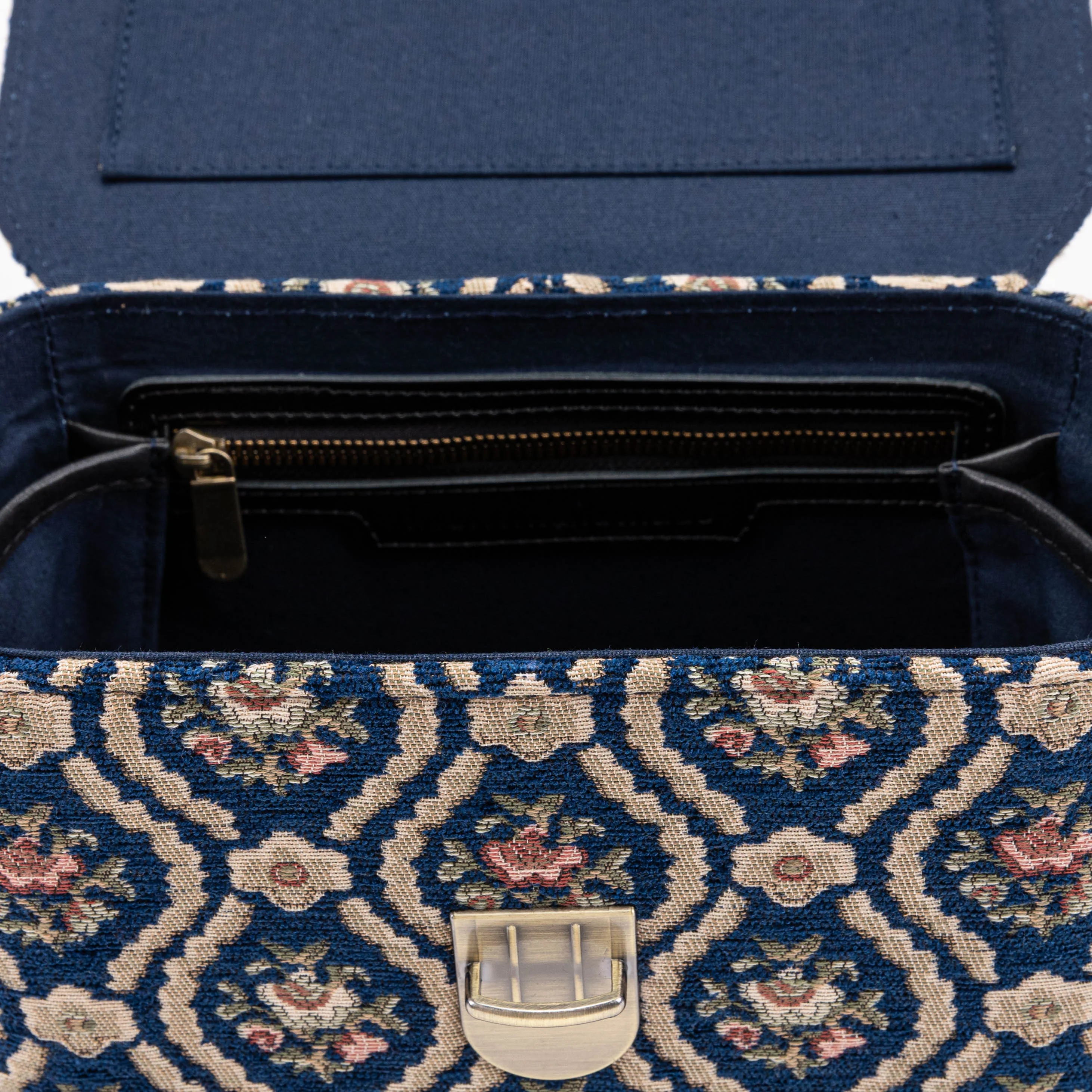 Traditional Blue Clara Medium Train Case Purse - Image 8