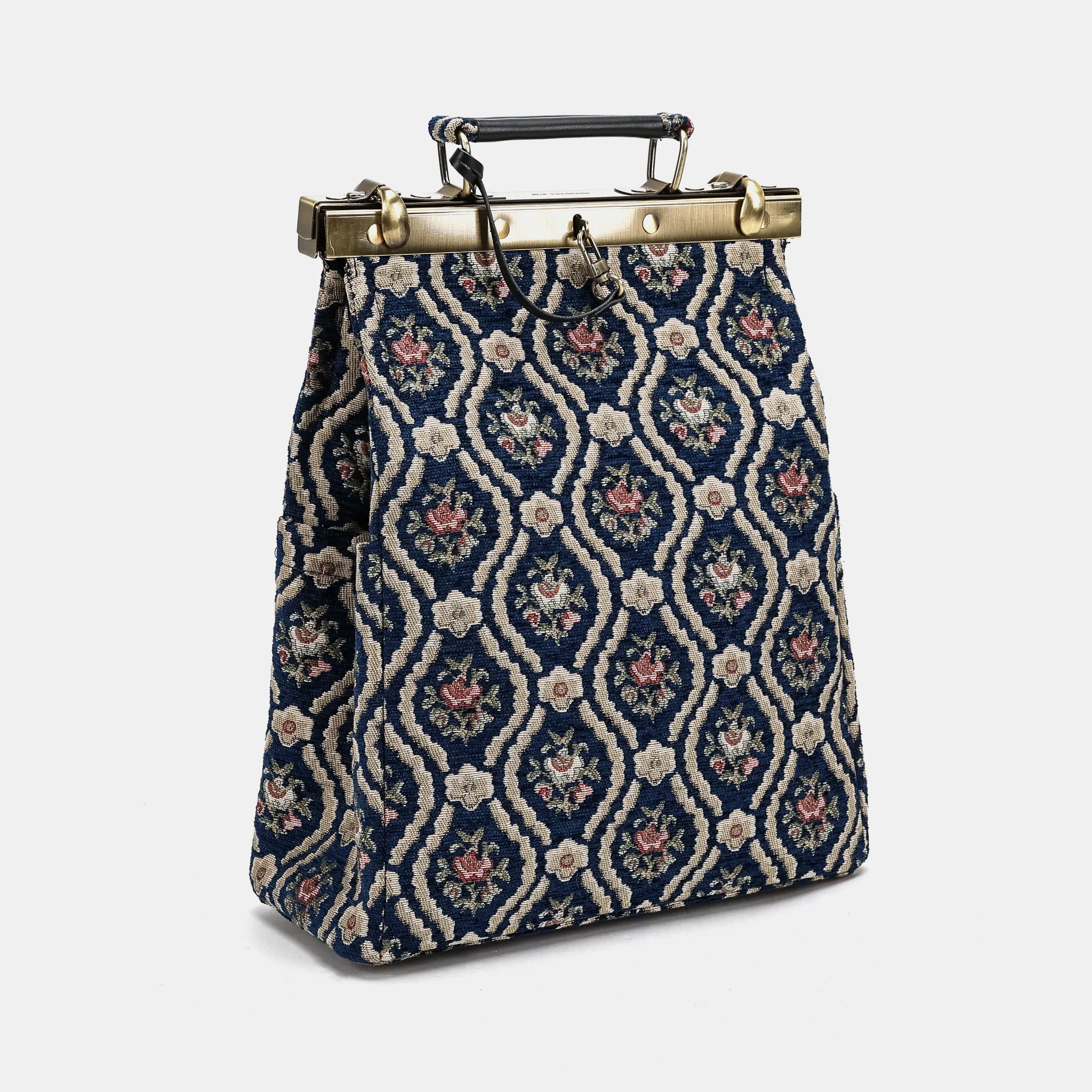 Traditional Blue Helena Carpet Backpack Gladstone Bag - Image 4