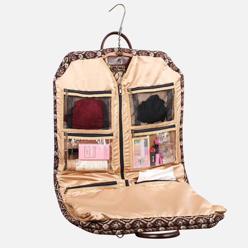 Traditional Brown Carpet Garment Bag - Image 5