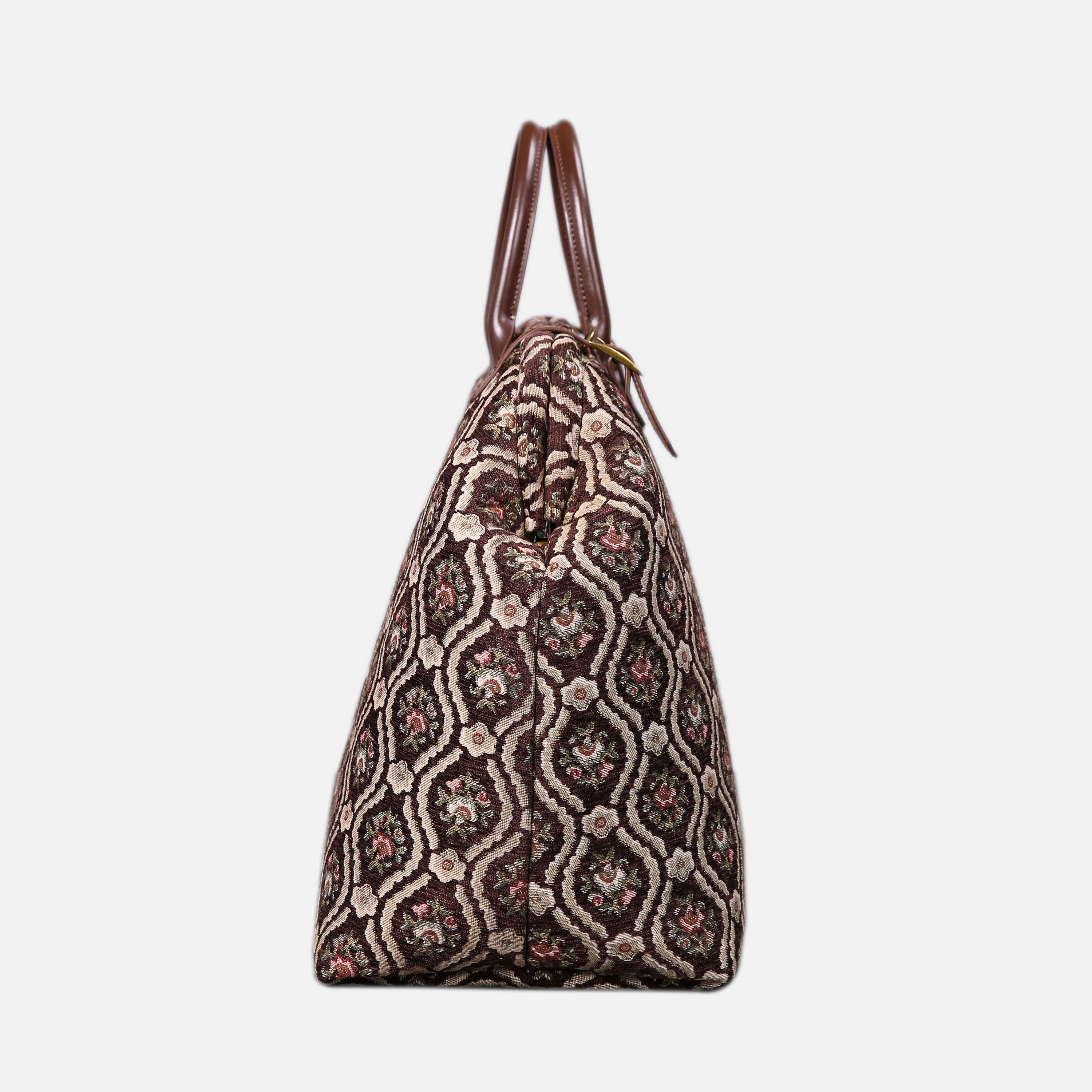 Traditional Brown Large Carpetbag - Image 3