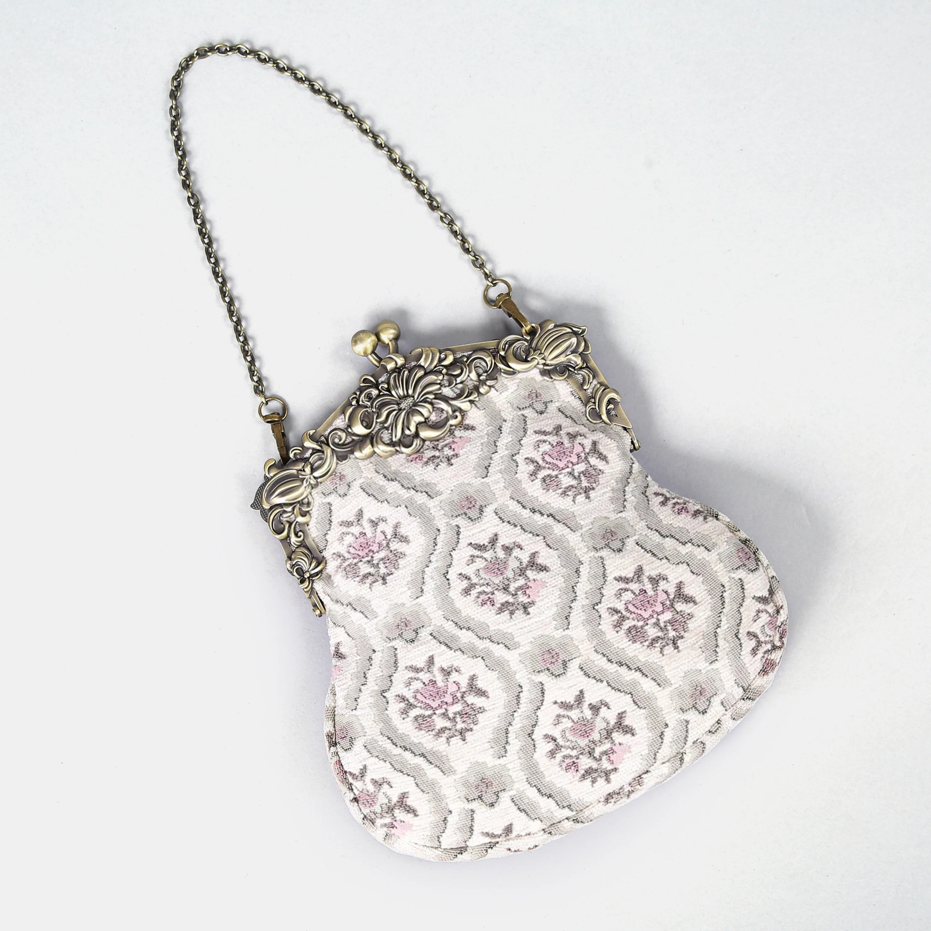 Traditional Cream Chatelaine Purse Large - Image 2