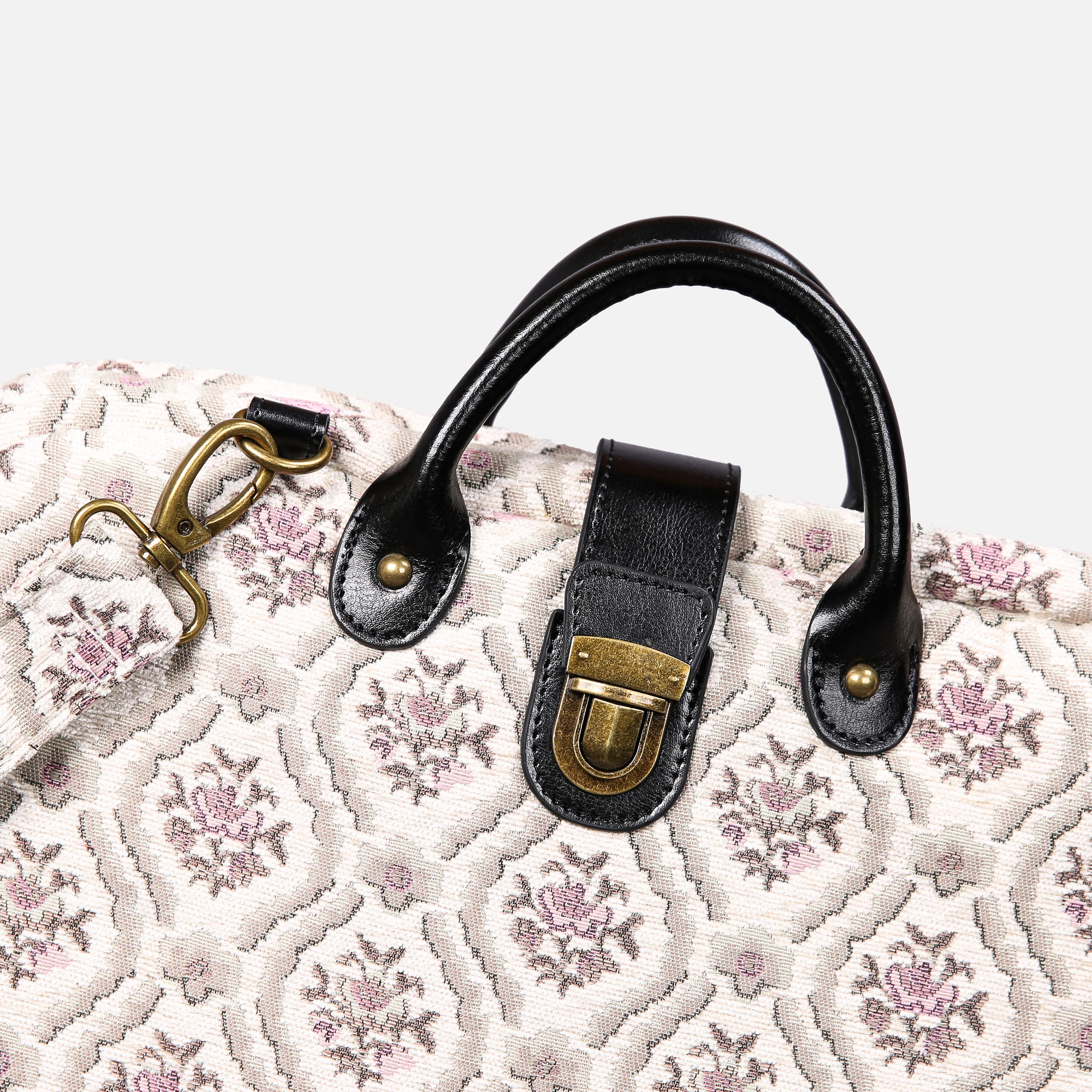 Traditional Cream Laptop Work Bag - Image 6