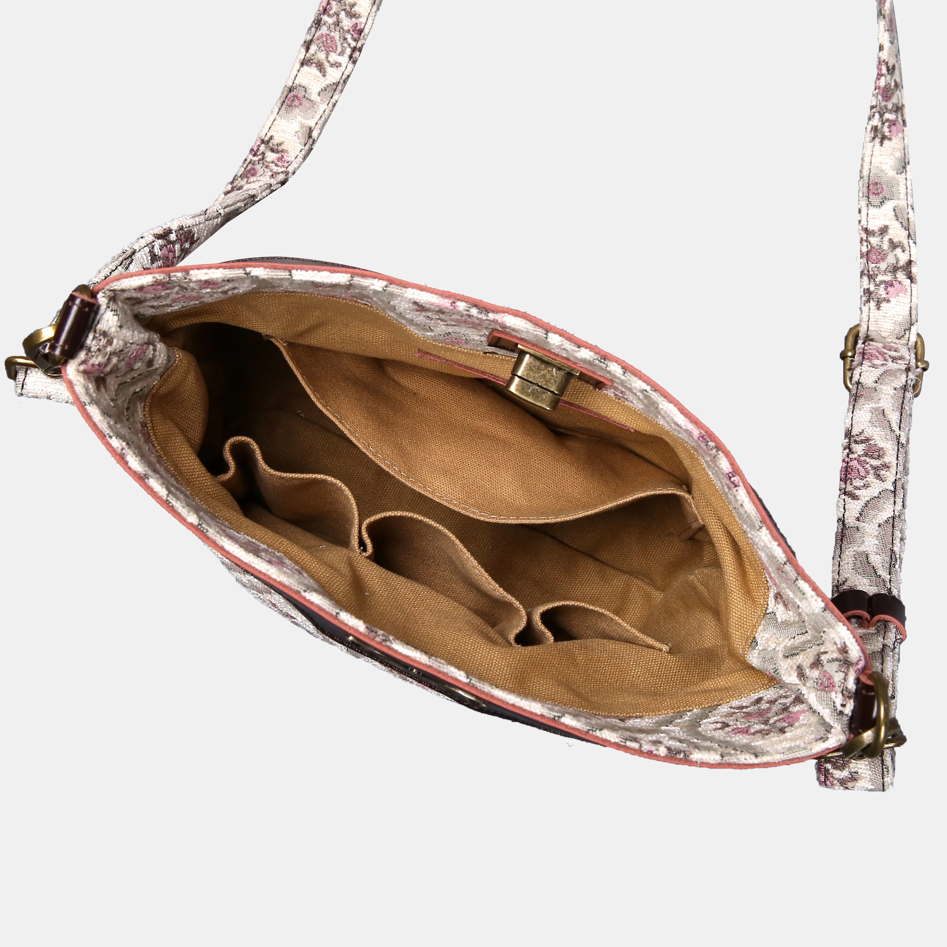 Traditional Cream Butterfly Crossbody Bag - Image 4