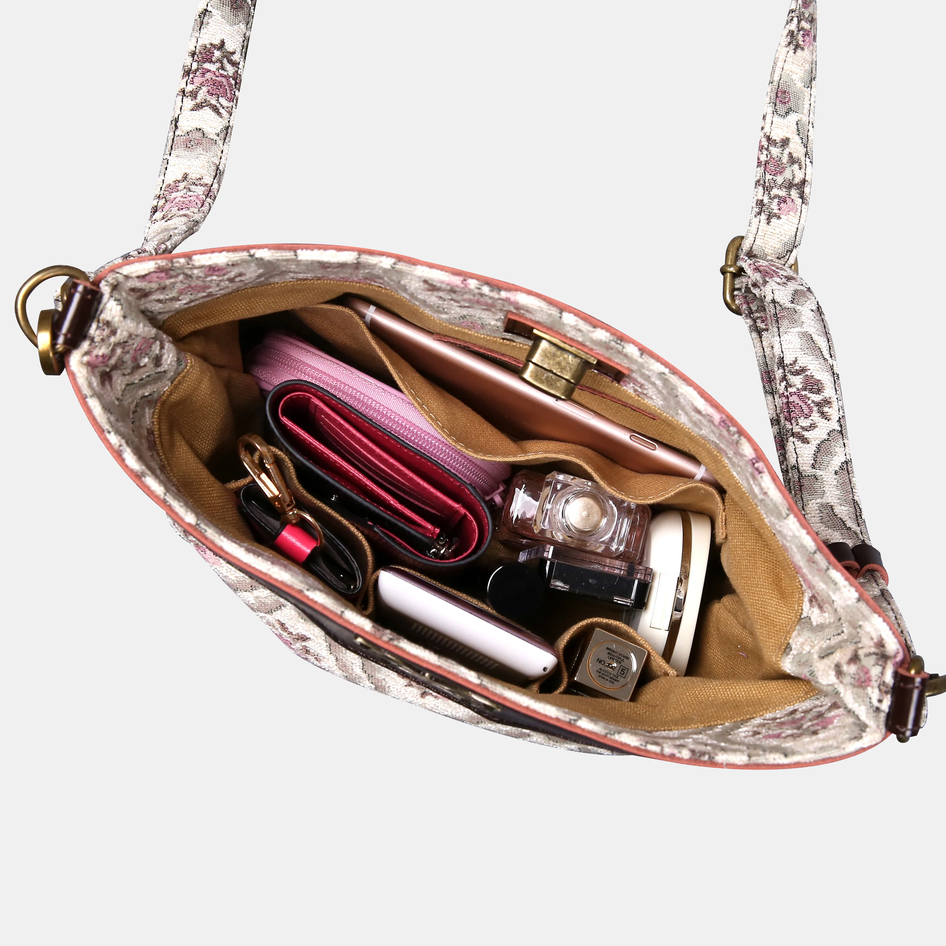 Traditional Cream Butterfly Crossbody Bag - Image 5