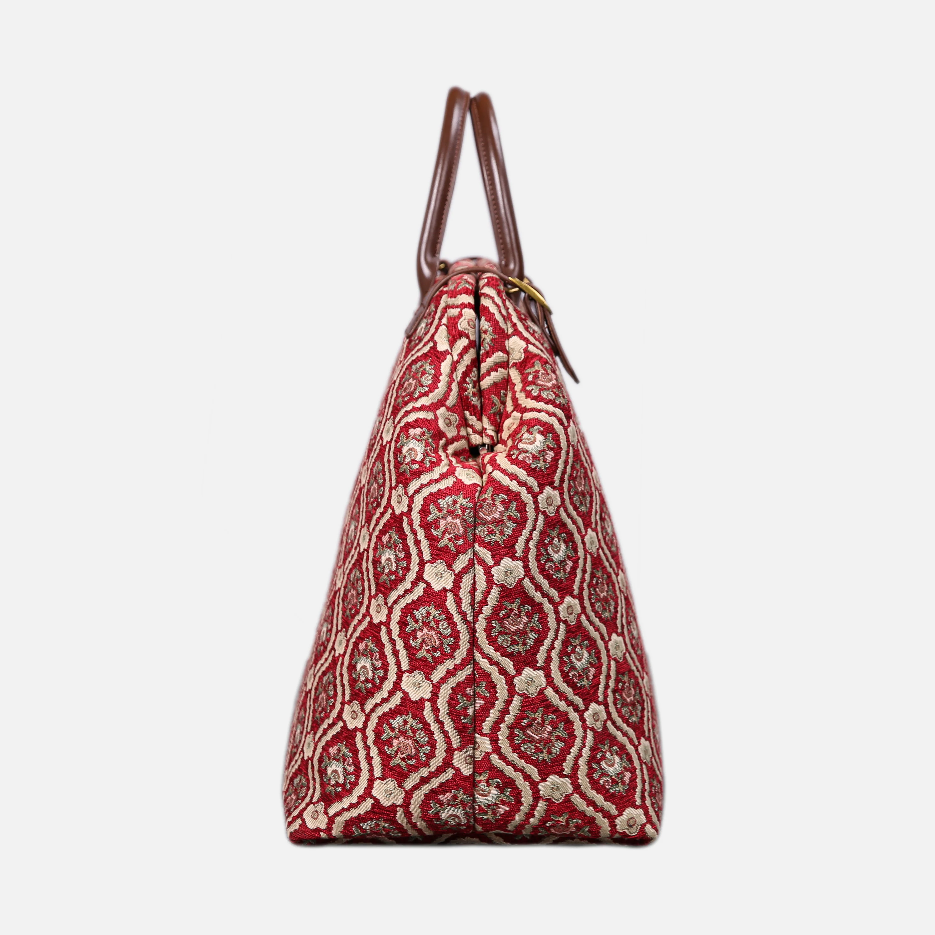 Traditional Red Large Carpetbag - Image 3