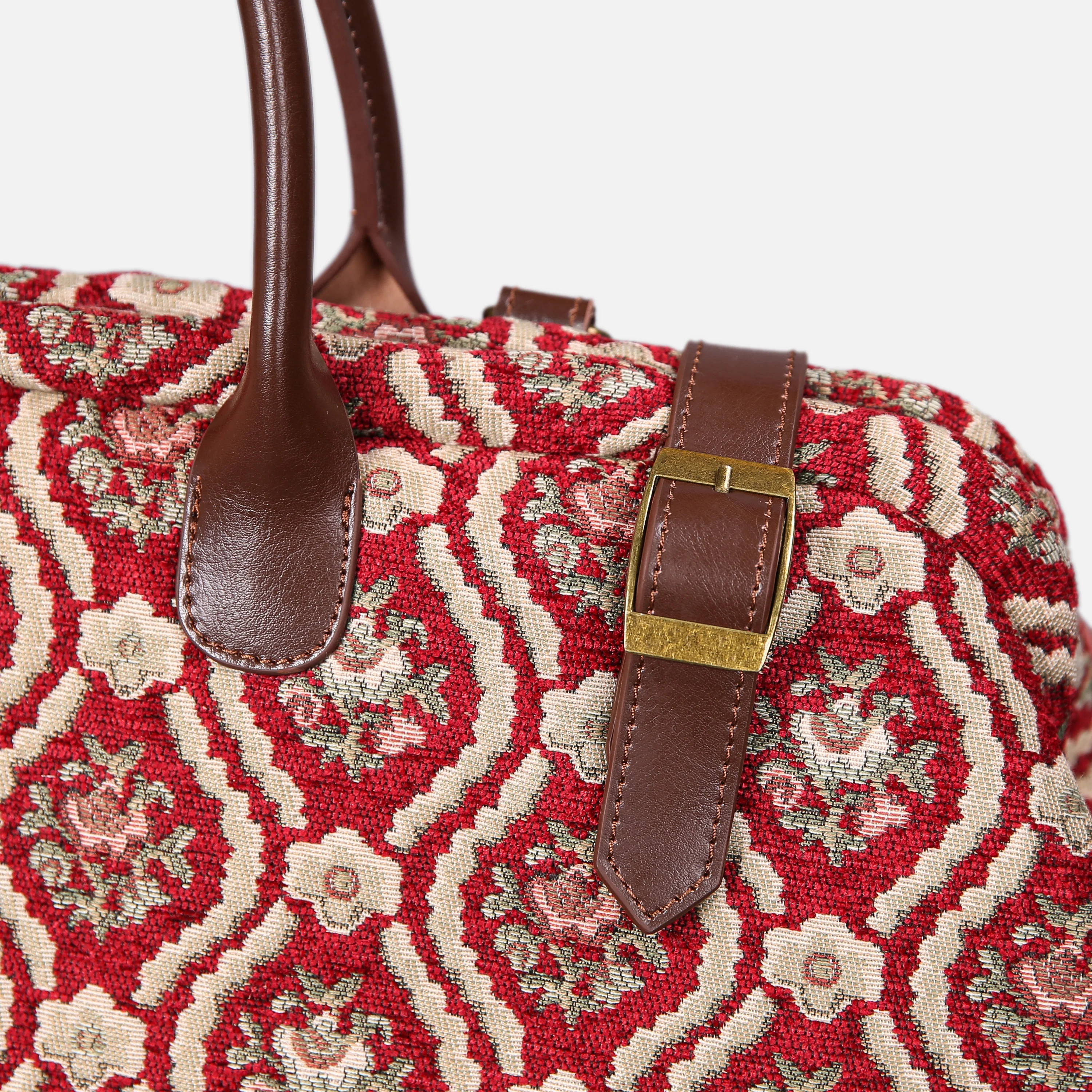 Traditional Red Large Carpetbag - Image 4