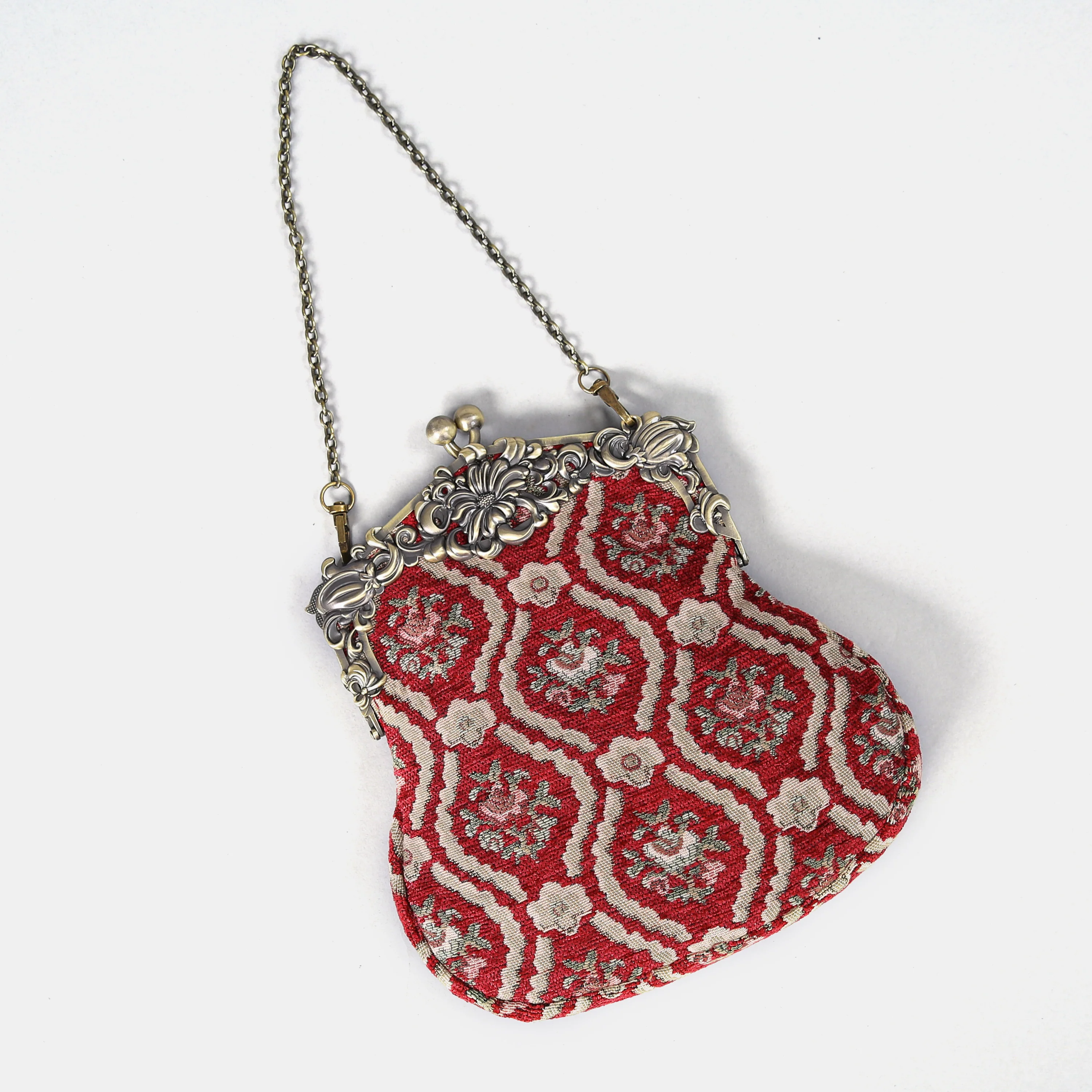 Traditional Red Chatelaine Purse Large - Image 2