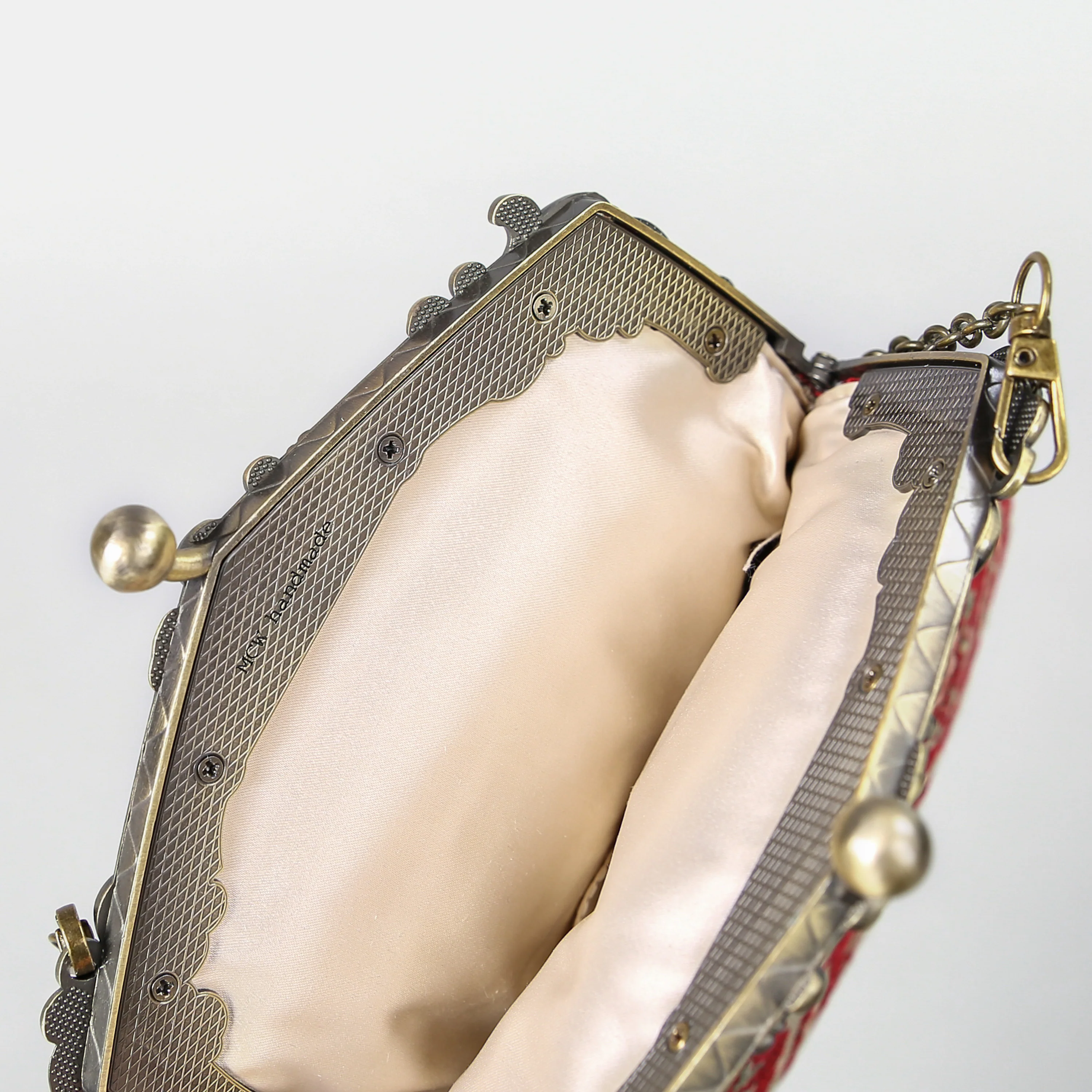 Traditional Red Chatelaine Purse Large - Image 5