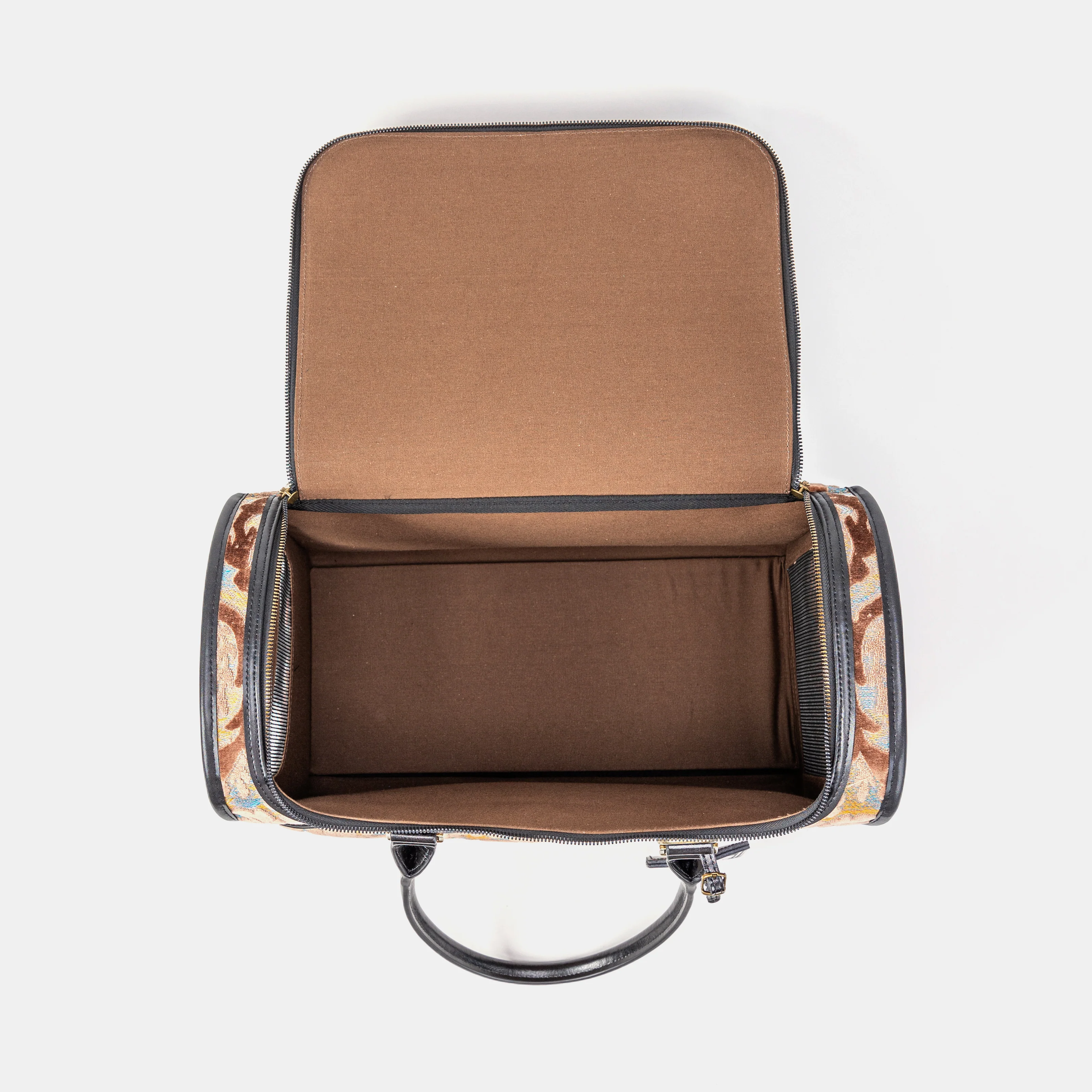 Travel Dog Carrier Bag  Burnout Velvet Camel - Image 9