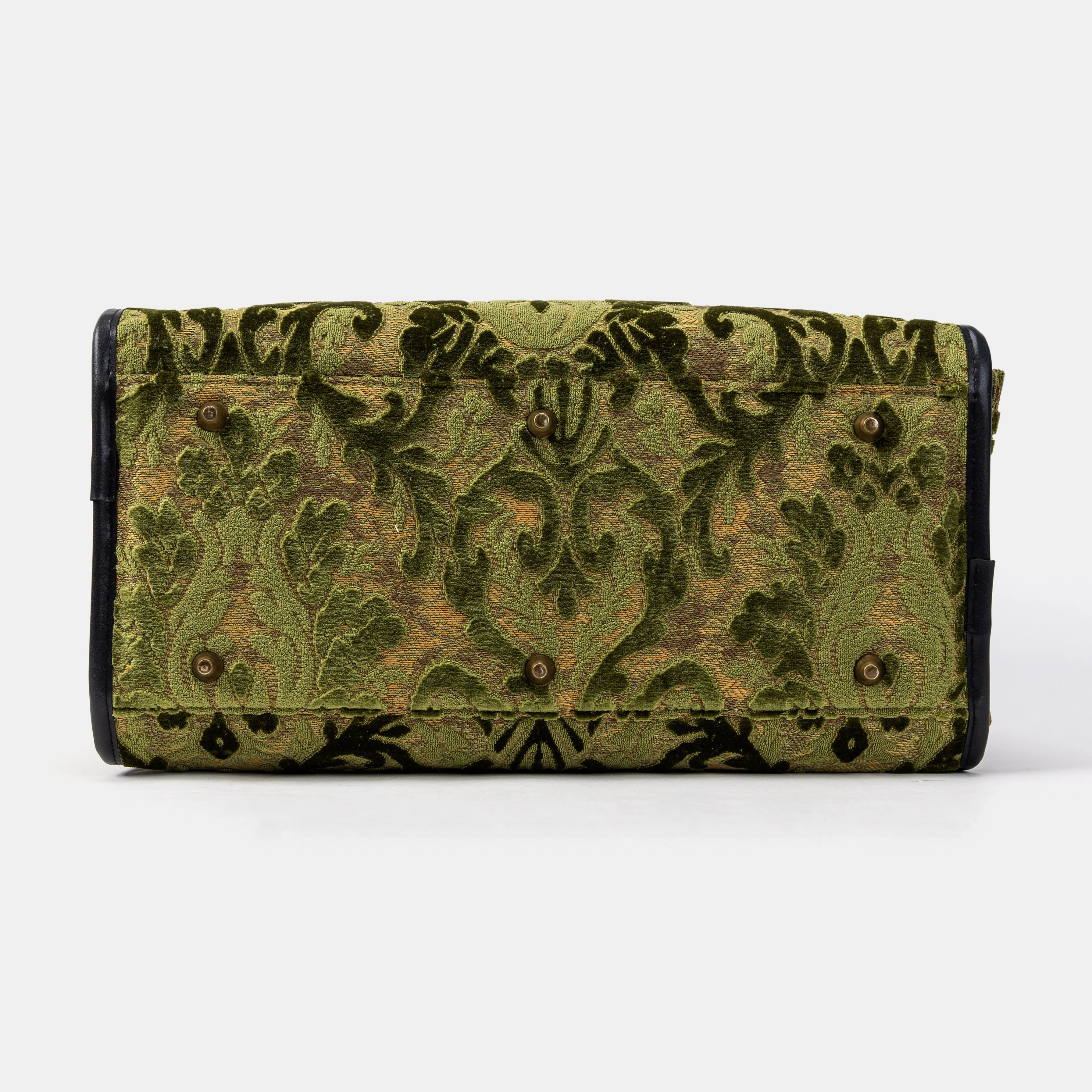 Travel Dog Carrier Bag Burnout Velvet Fern Green - Image 9