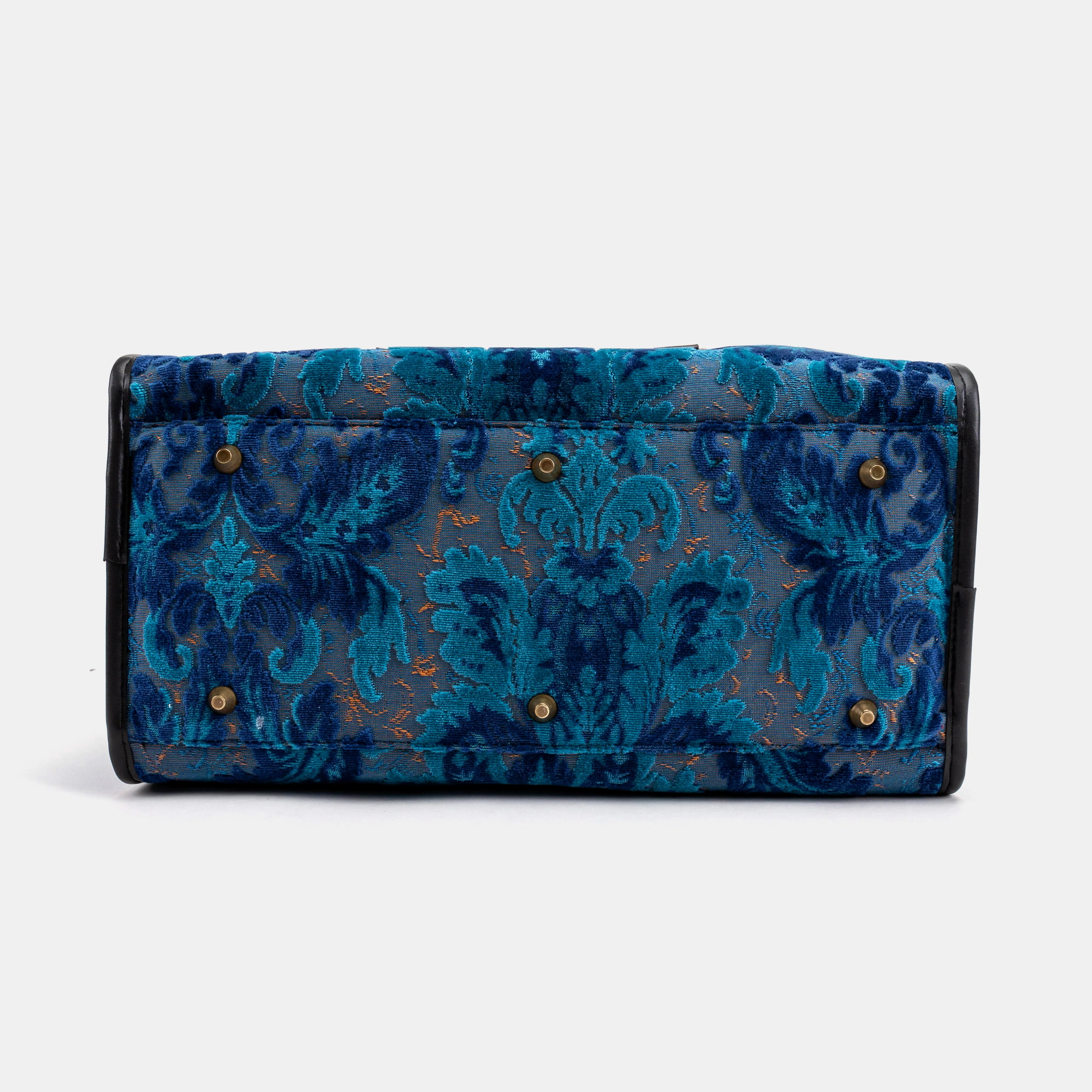 Travel Dog Carrier Bag  Burnout Velvet Revival Aqua - Image 11