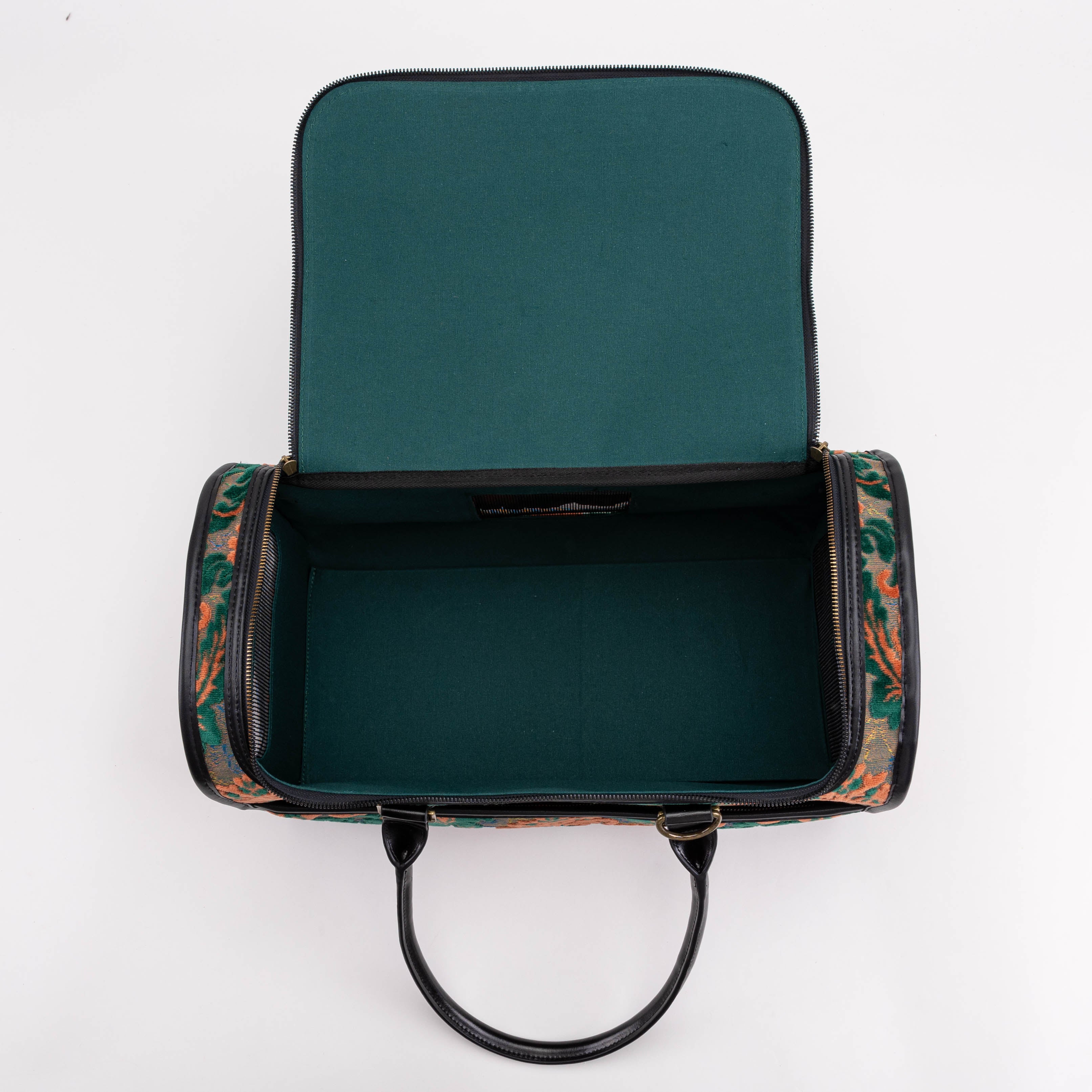 Travel Dog Carrier Bag  Burnout Velvet Revival Jade - Image 9