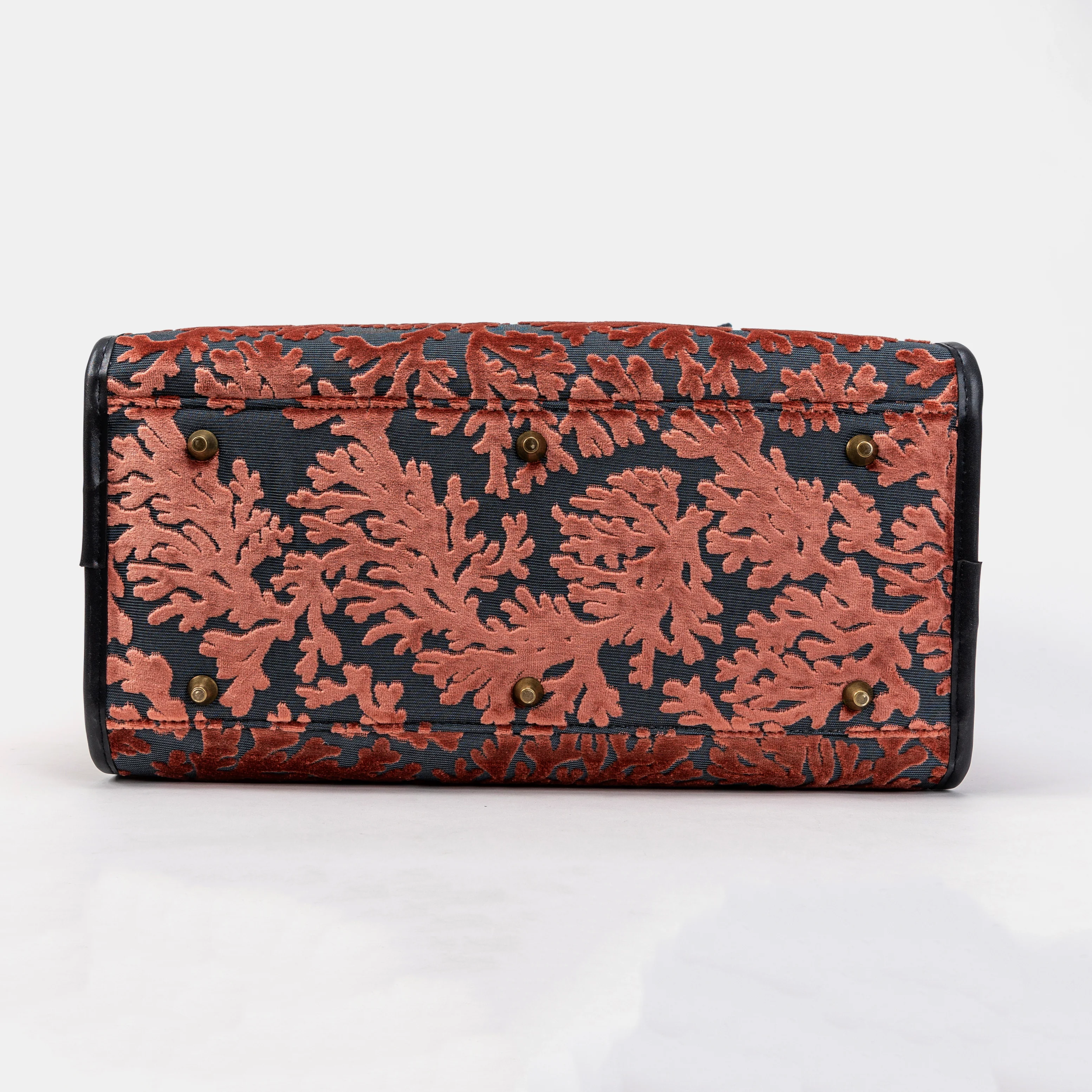 Travel Dog Carrier Bag  Burnout Velvet St Tropez Scuba Coral - Image 8