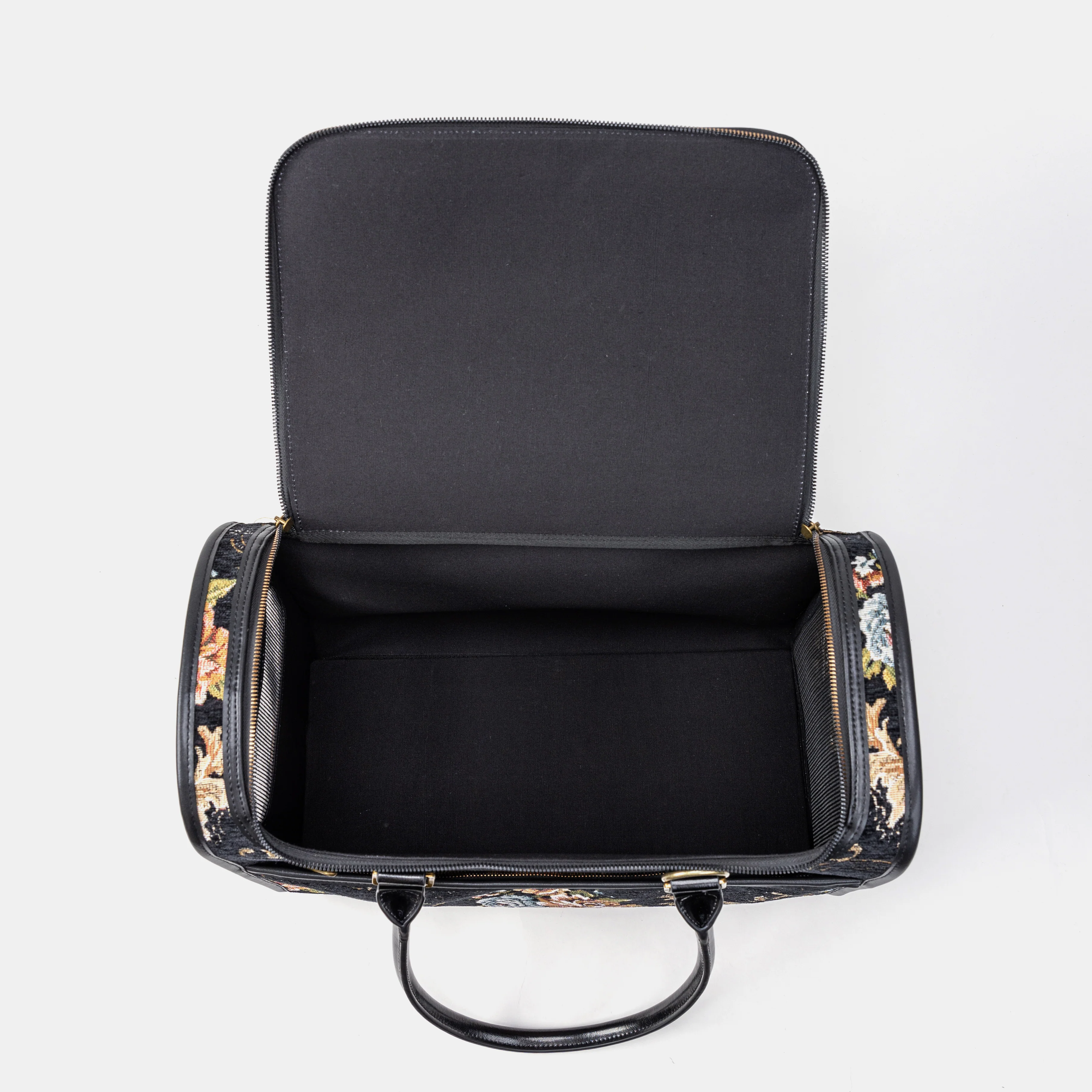 Travel Dog Carrier Bag Floral Black - Image 11