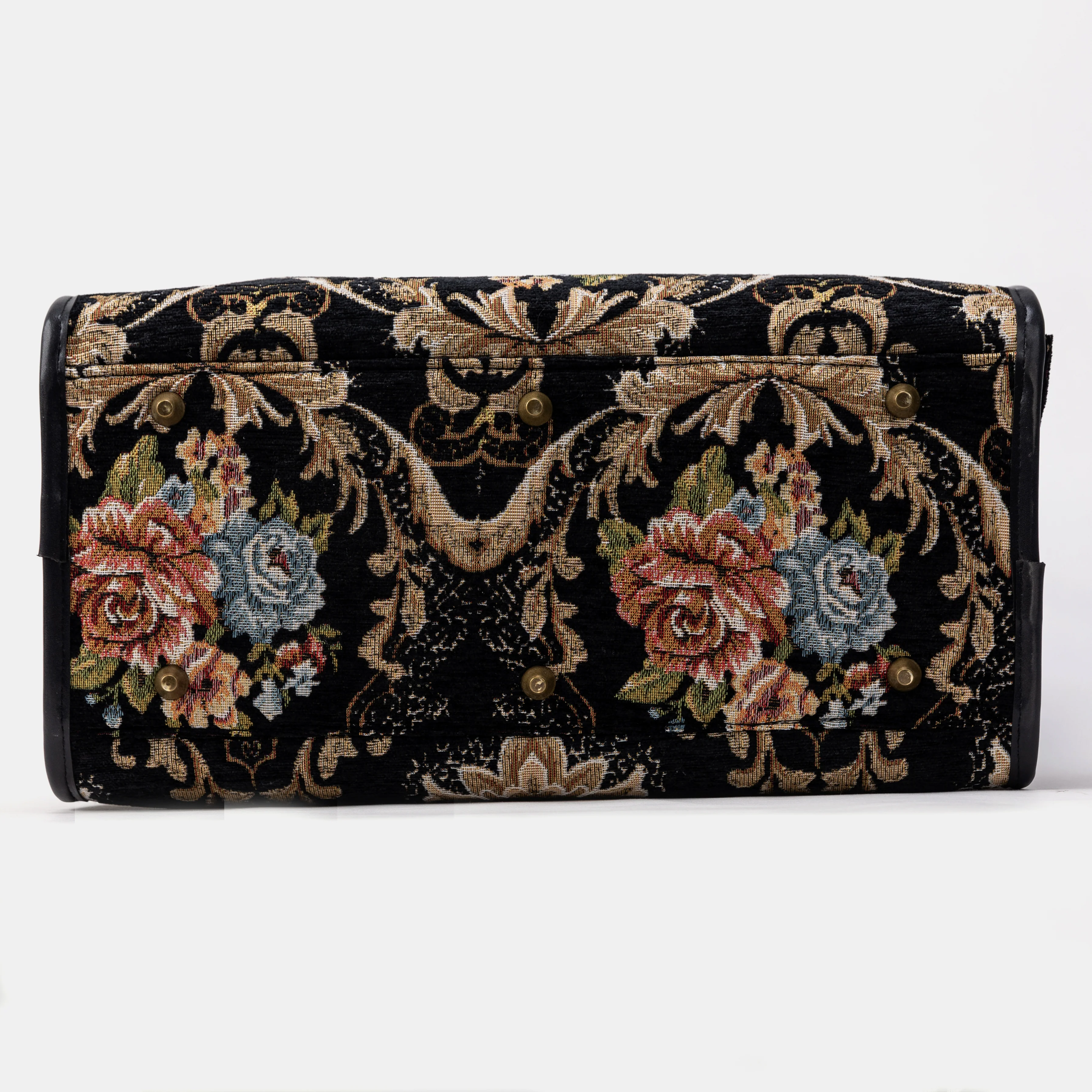 Travel Dog Carrier Bag Floral Black - Image 9