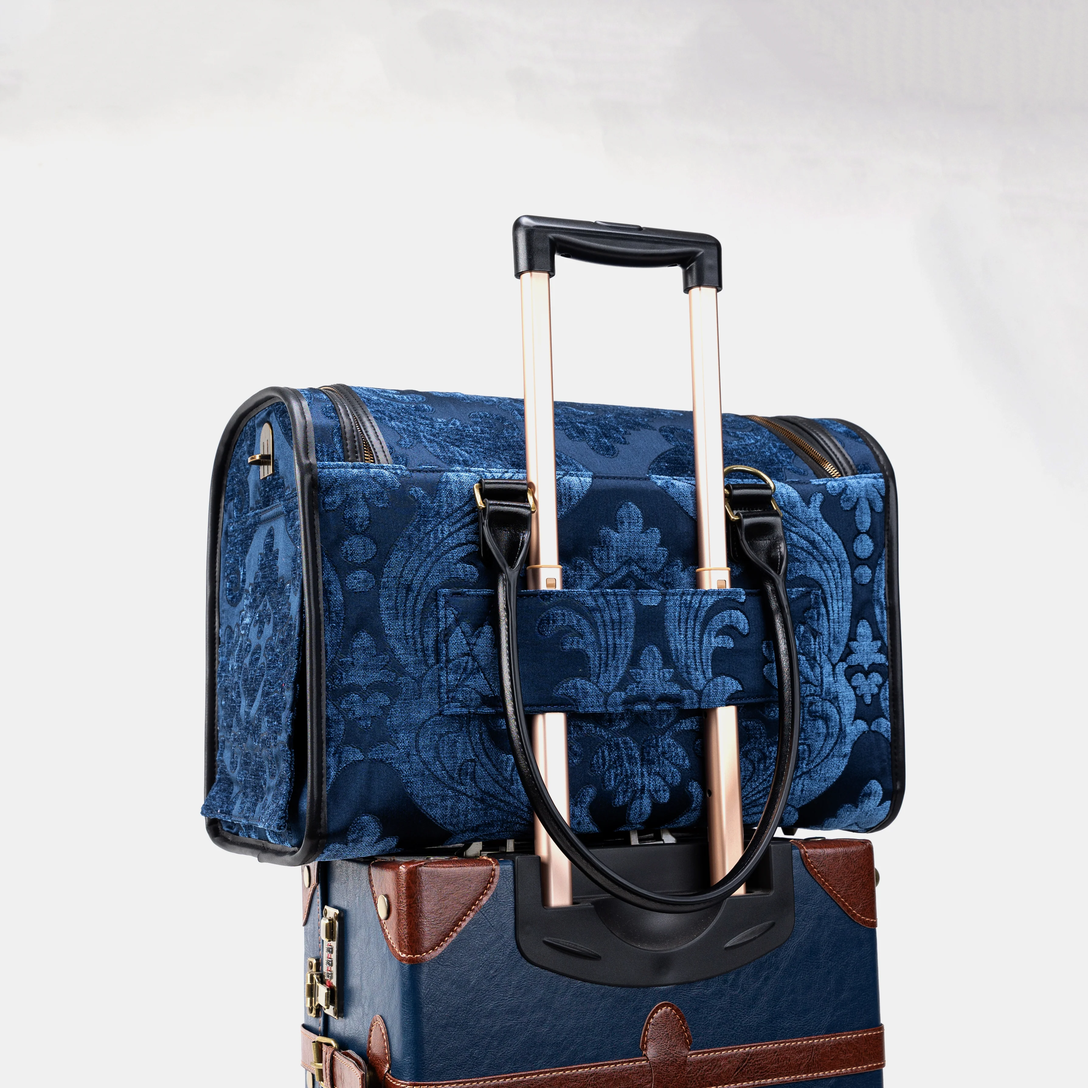 Travel Dog Carrier Bag Queen Royal Blue - Image 11