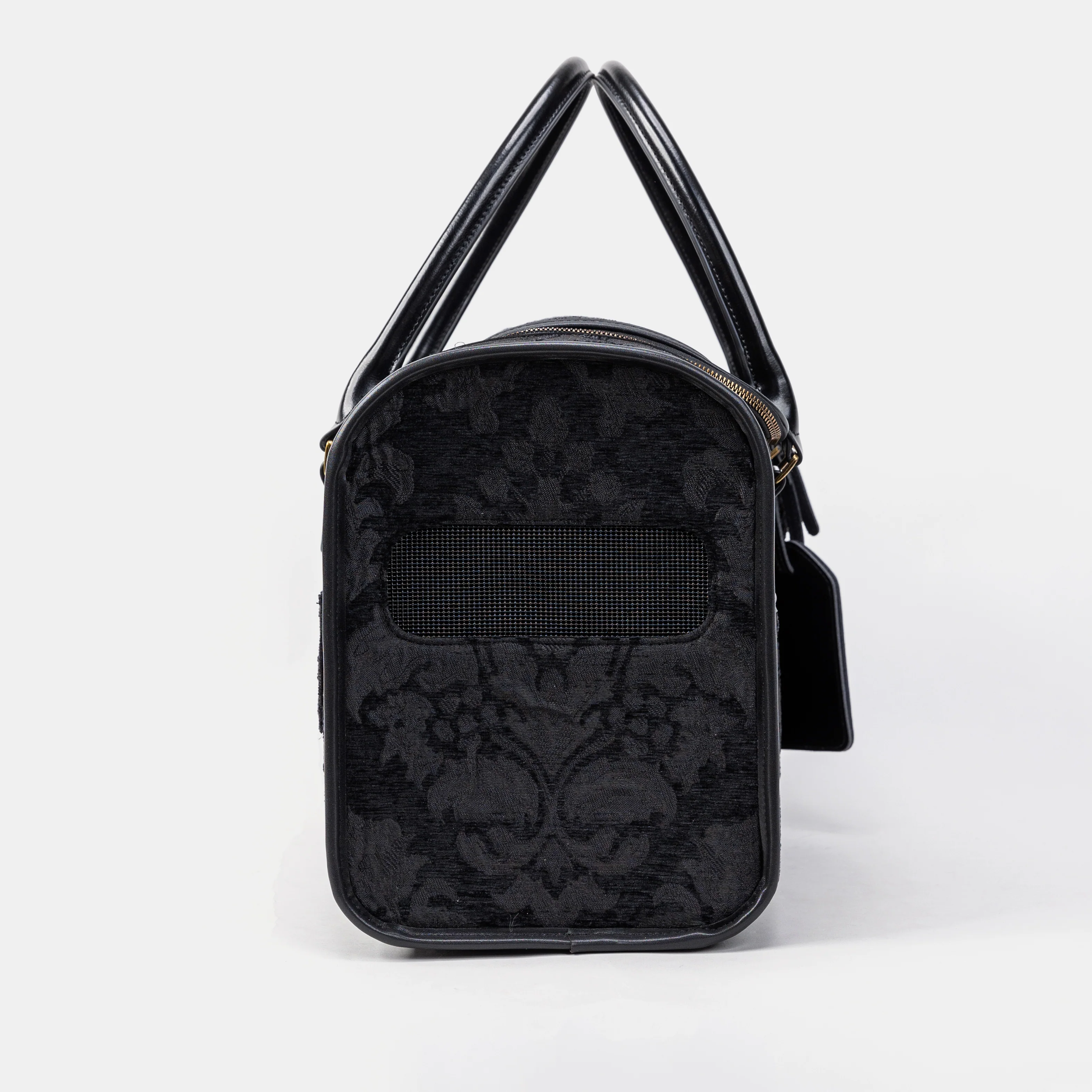 Travel Dog Carrier Bag Victorian Blossom Black/Black - Image 5