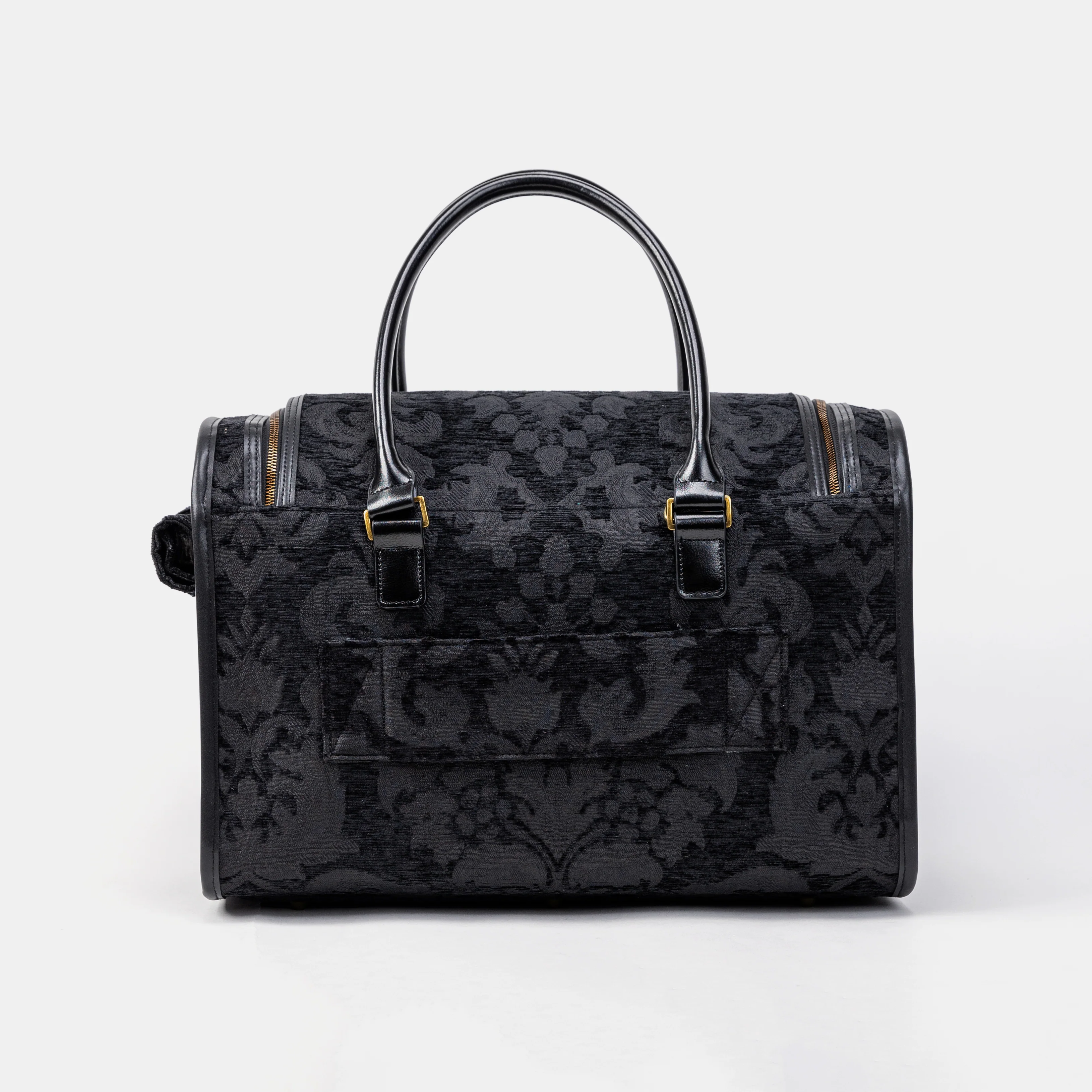 Travel Dog Carrier Bag Victorian Blossom Black/Black - Image 6